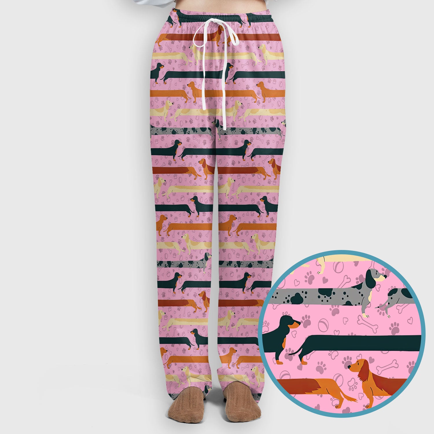 Dachshund Women's Scrub Sets - Comfortable Scrubs for Nurses - It's Been A Long Day Scrub Pants and V Neck Top