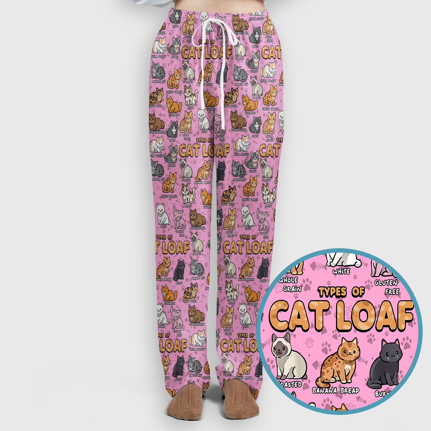 Funny Cat Loaf Nurse Scrub Set for Women - Cute Cat Medical Uniform Top and Pants - Ugly Sweater Pet Lover Gift