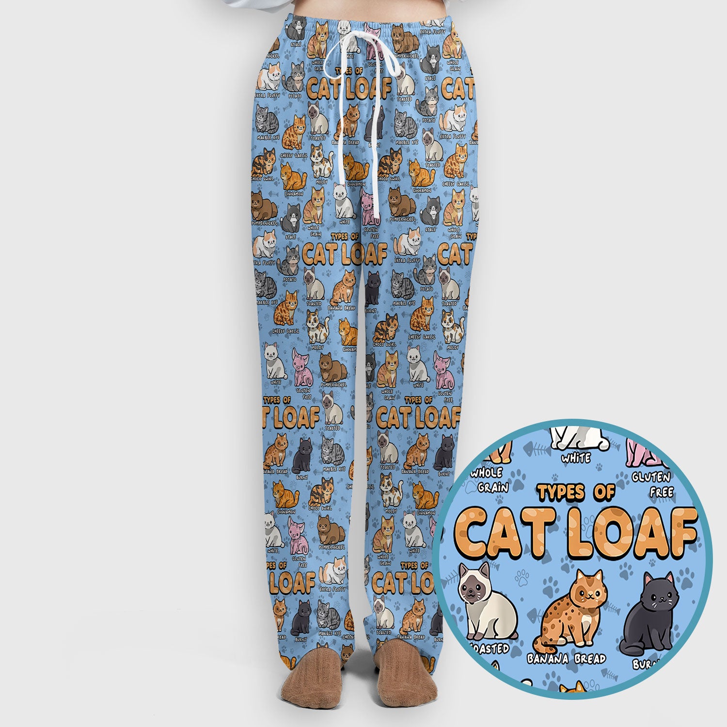 Funny Cat Loaf Nurse Scrub Set for Women - Cute Cat Medical Uniform Top and Pants - Ugly Sweater Pet Lover Gift