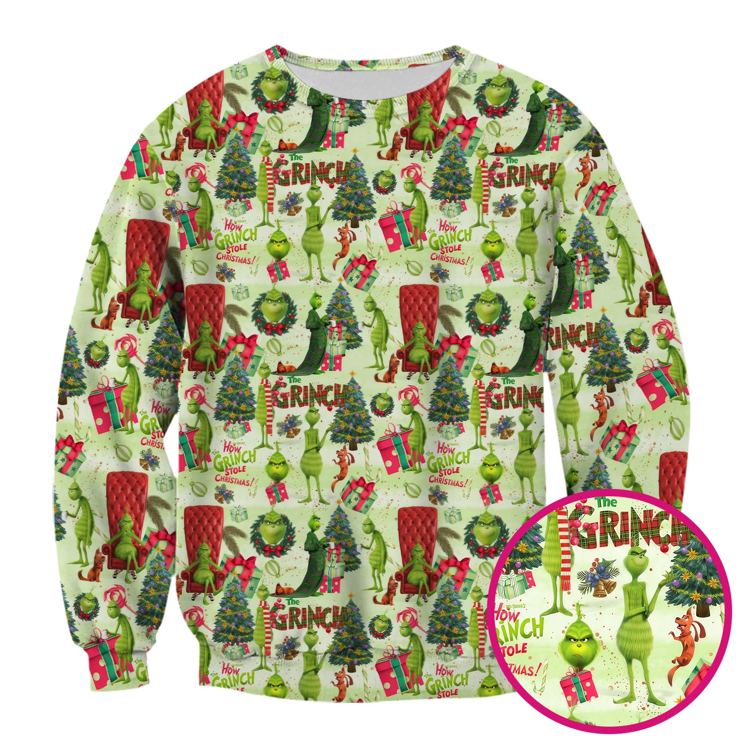 Funny Christmas Nurse Scrubs for Women - Merry Grinchmas Top - Cute Medical Uniform for RN CNA LPN LVN EN
