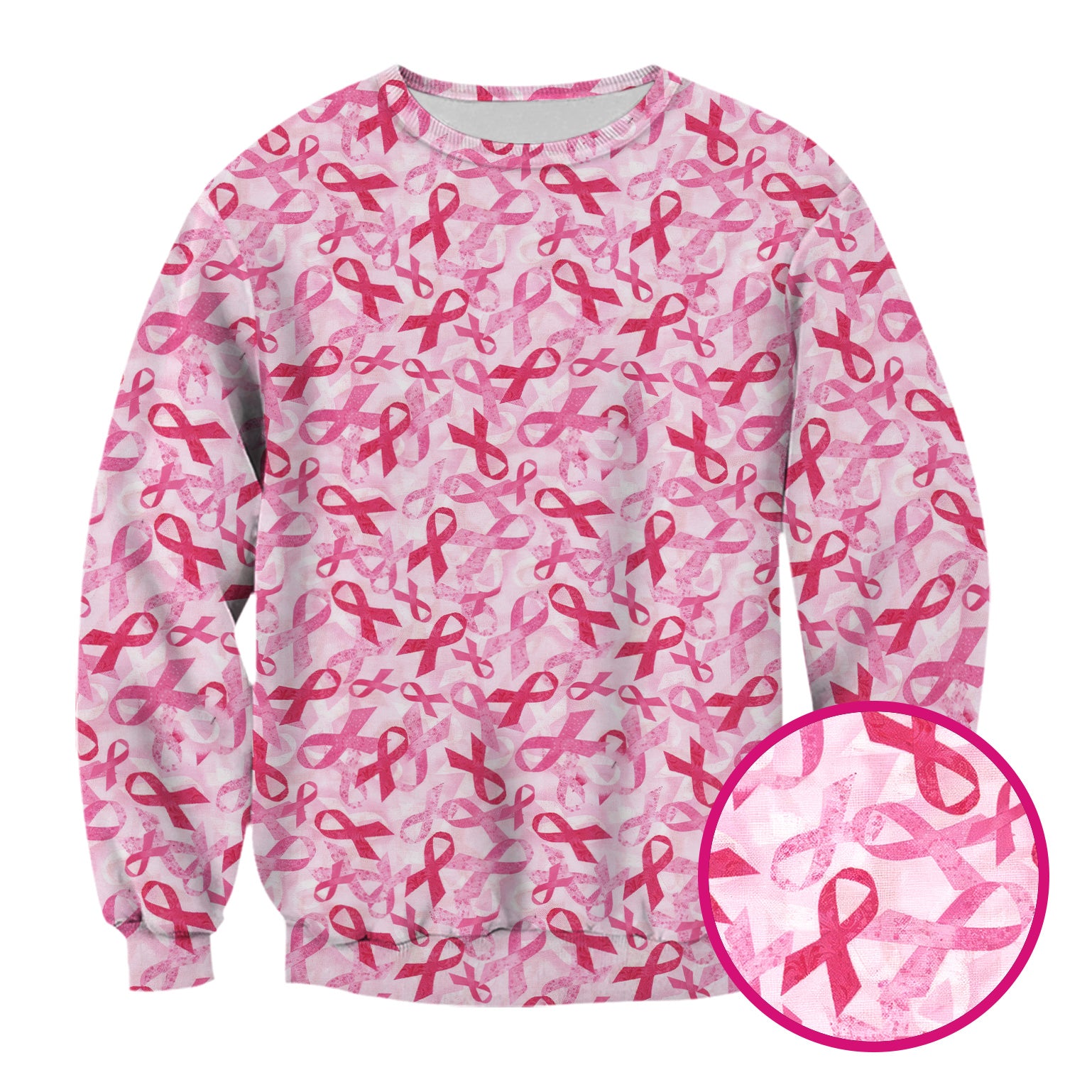 Breast Cancer Awareness Scrub Top - Pink Ribbon Nurse Shirt All Over Print - RN CNA LPN Gift