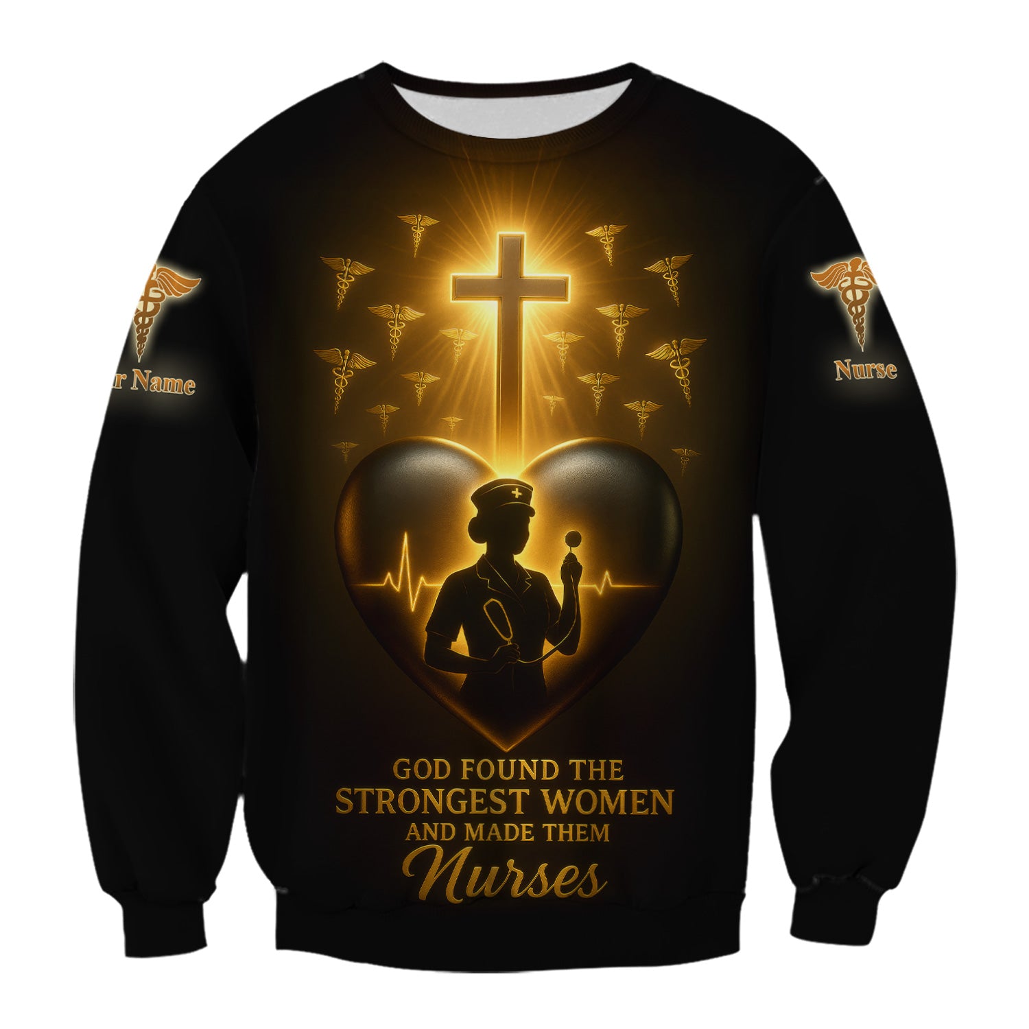 Personalized Christian Nurse T-Shirt - Strongest Women Made Nurses Faith Quote - Gift for Women RN LPN & Healthcare Workers