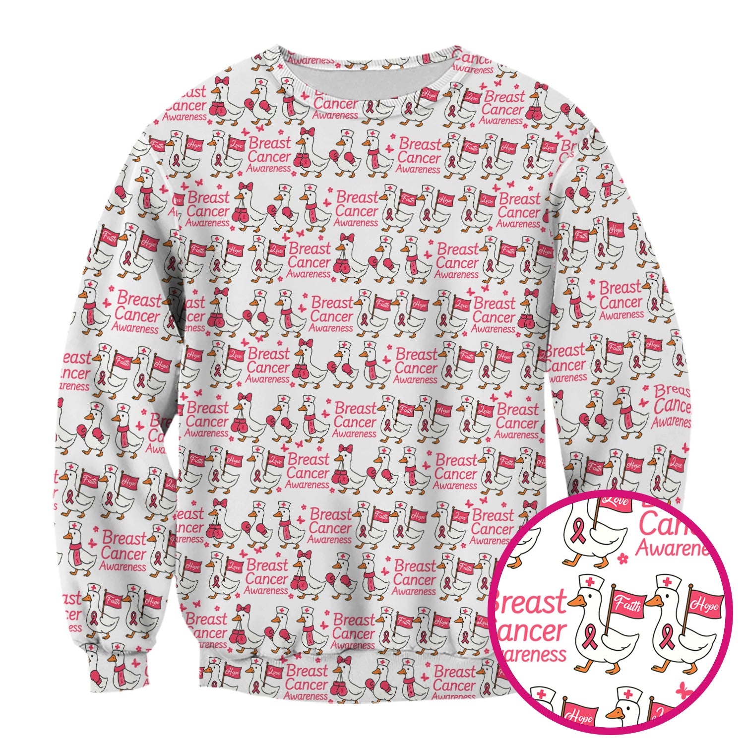 Breast Cancer Awareness Scrub Top - Cute Medical Uniform Scrub For Women - CNA RN LPN Gift