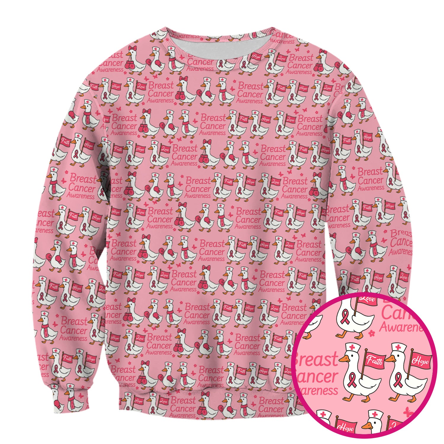Breast Cancer Awareness Scrub Top - Cute Medical Uniform Scrub For Women - CNA RN LPN Gift