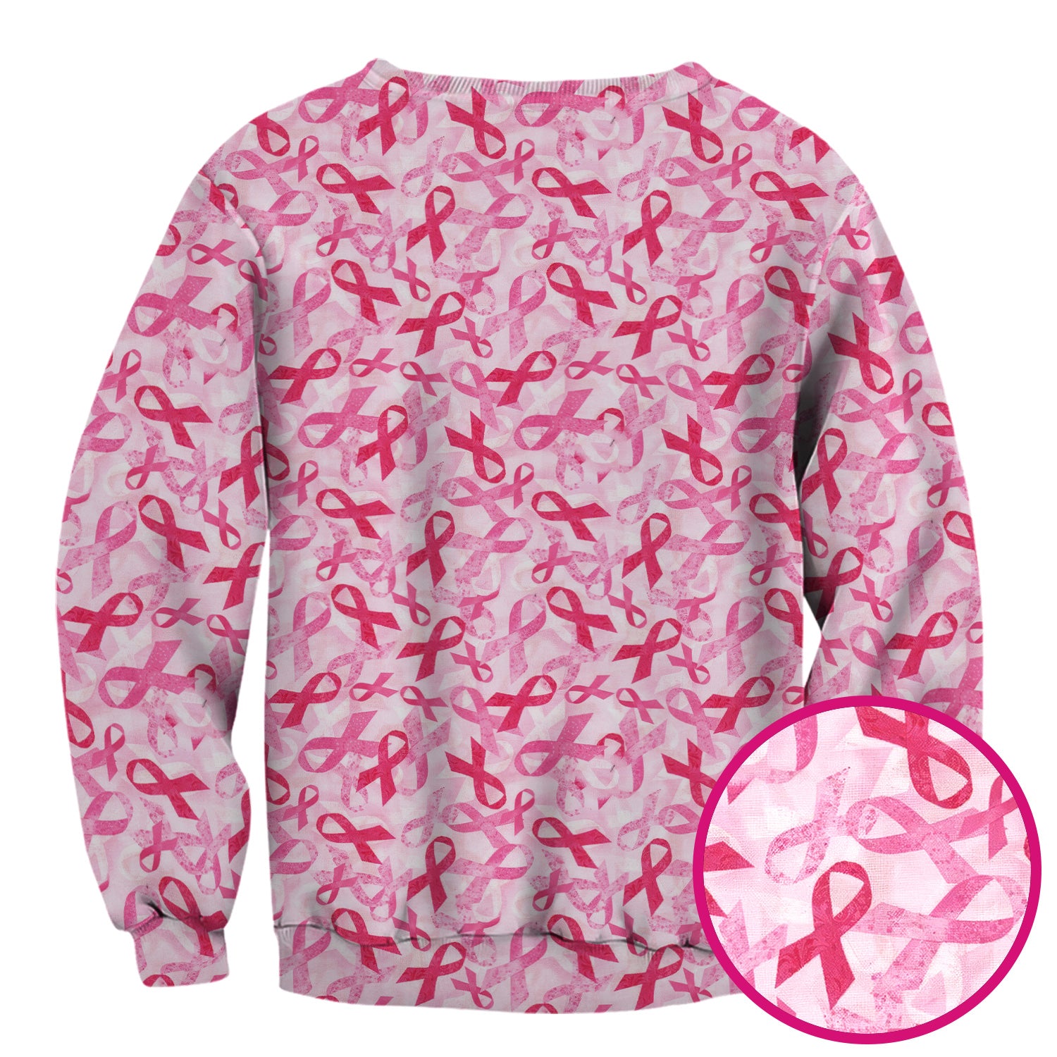 Breast Cancer Awareness Scrub Top - Pink Ribbon Nurse Shirt All Over Print - RN CNA LPN Gift