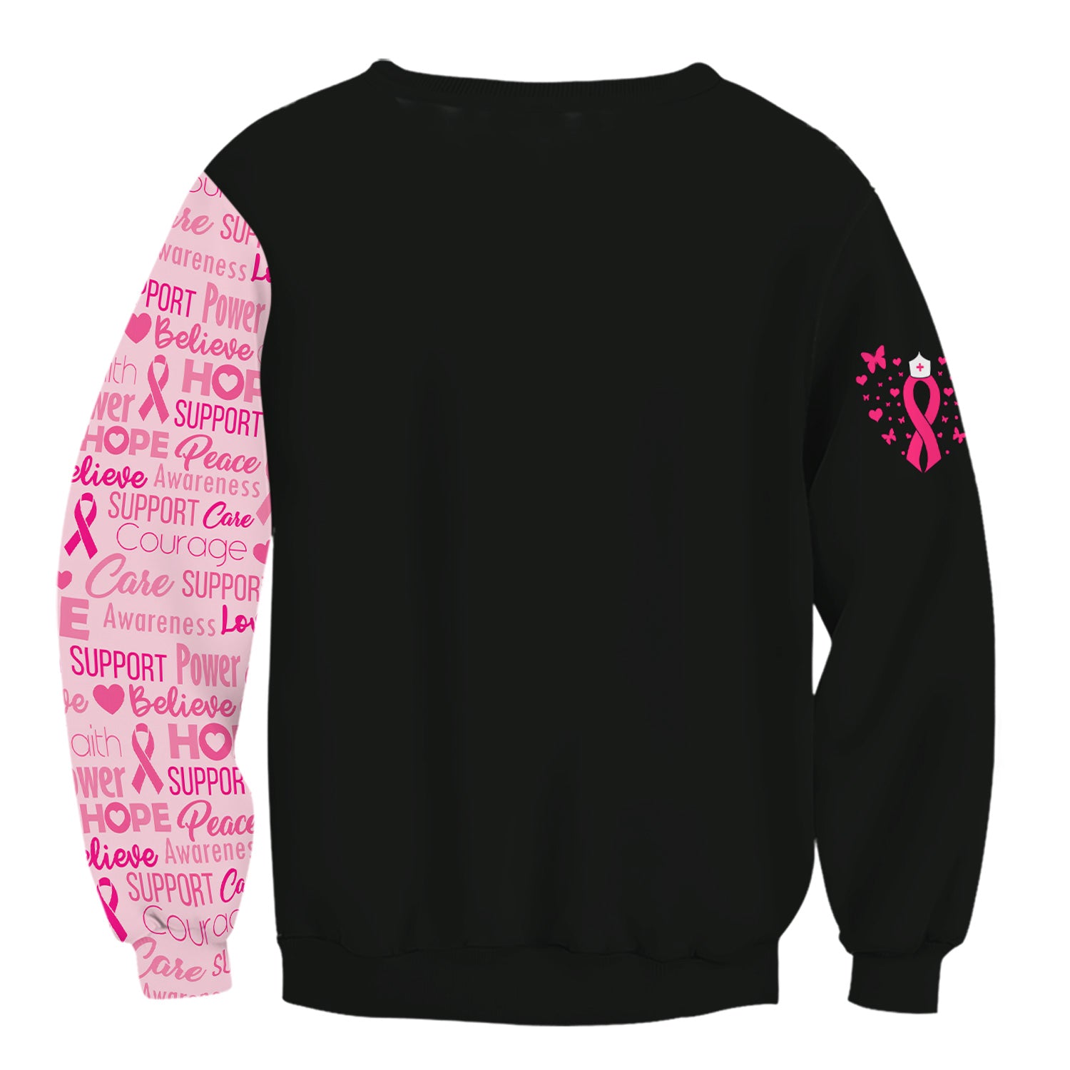 Personalized Breast Cancer Awareness Nurse Scrub Top - Pink Ribbon Medical Uniform Shirt For Women - Gift for CNA RN LPN