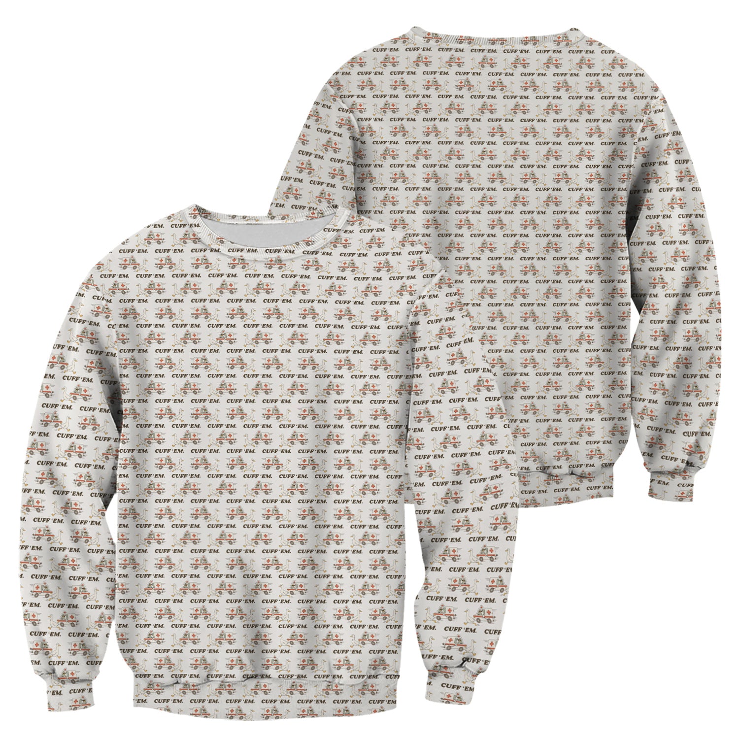 Funny ER Nurse Shirt - Cute Goose & Ambulance Pattern Graphic Design - Gift for Women RN LPN & Medical Students