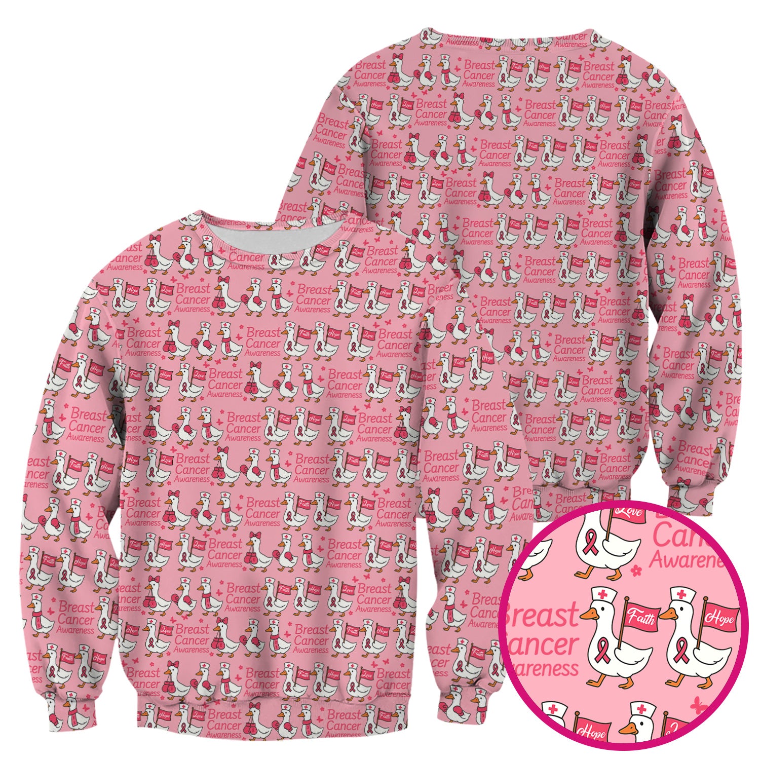 Breast Cancer Awareness Scrub Top - Cute Medical Uniform Scrub For Women - CNA RN LPN Gift