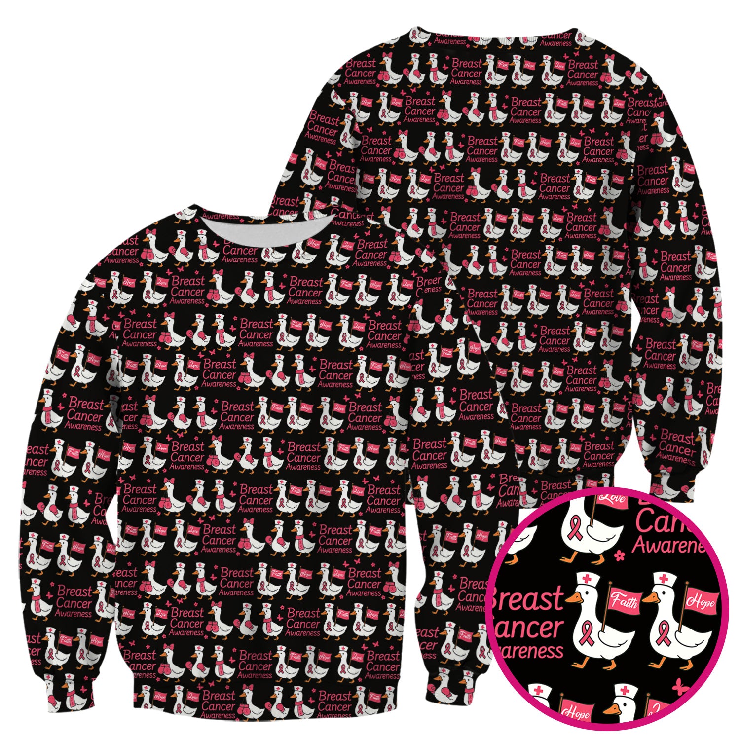 Breast Cancer Awareness Scrub Top - Cute Medical Uniform Scrub For Women - CNA RN LPN Gift