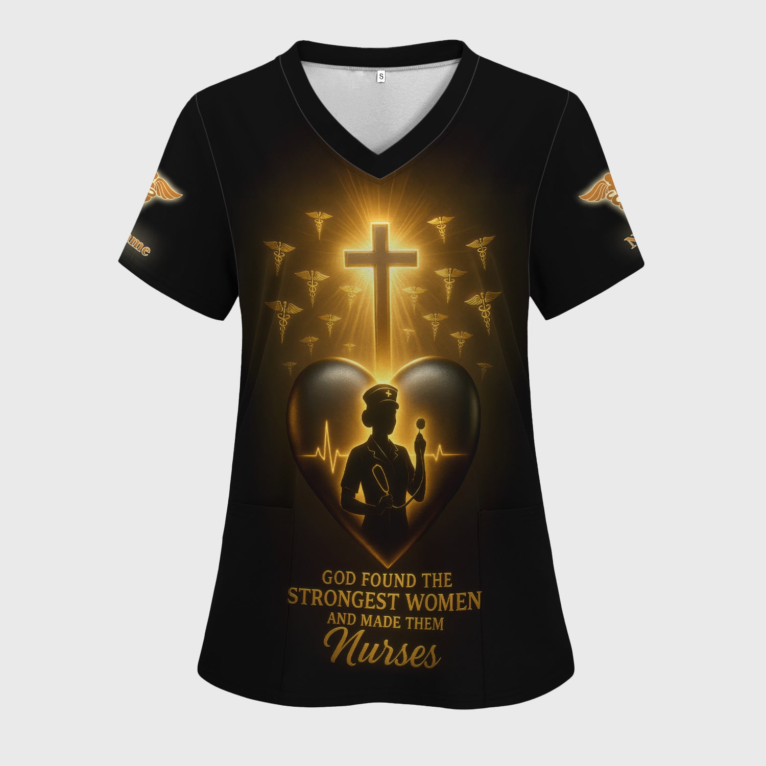 Personalized Christian Nurse T-Shirt - Strongest Women Made Nurses Faith Quote - Gift for Women RN LPN & Healthcare Workers