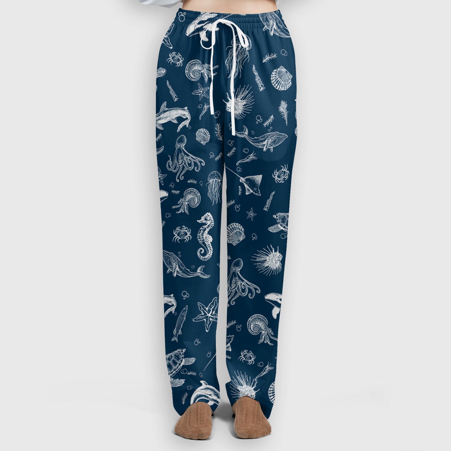 Marine Sea Life Pattern Scrub Set, Women's Scrub Sets