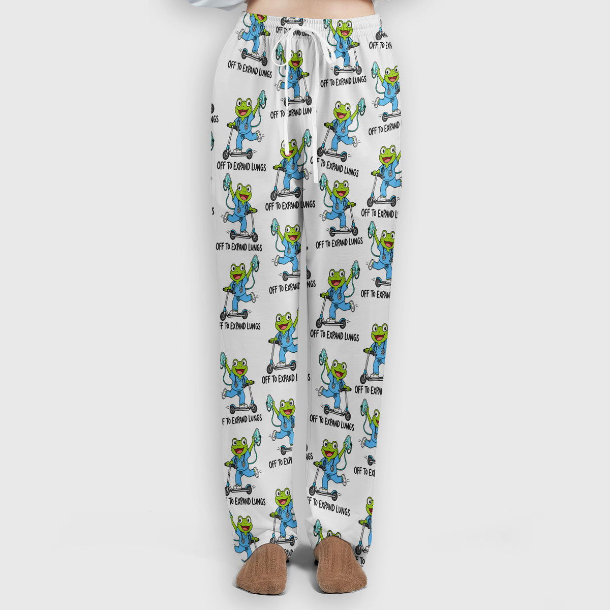 Buntes Kasack-Set mit Neon-Katzenköpfen, Schlupfhose und V-Ausschnitt-Oberteil