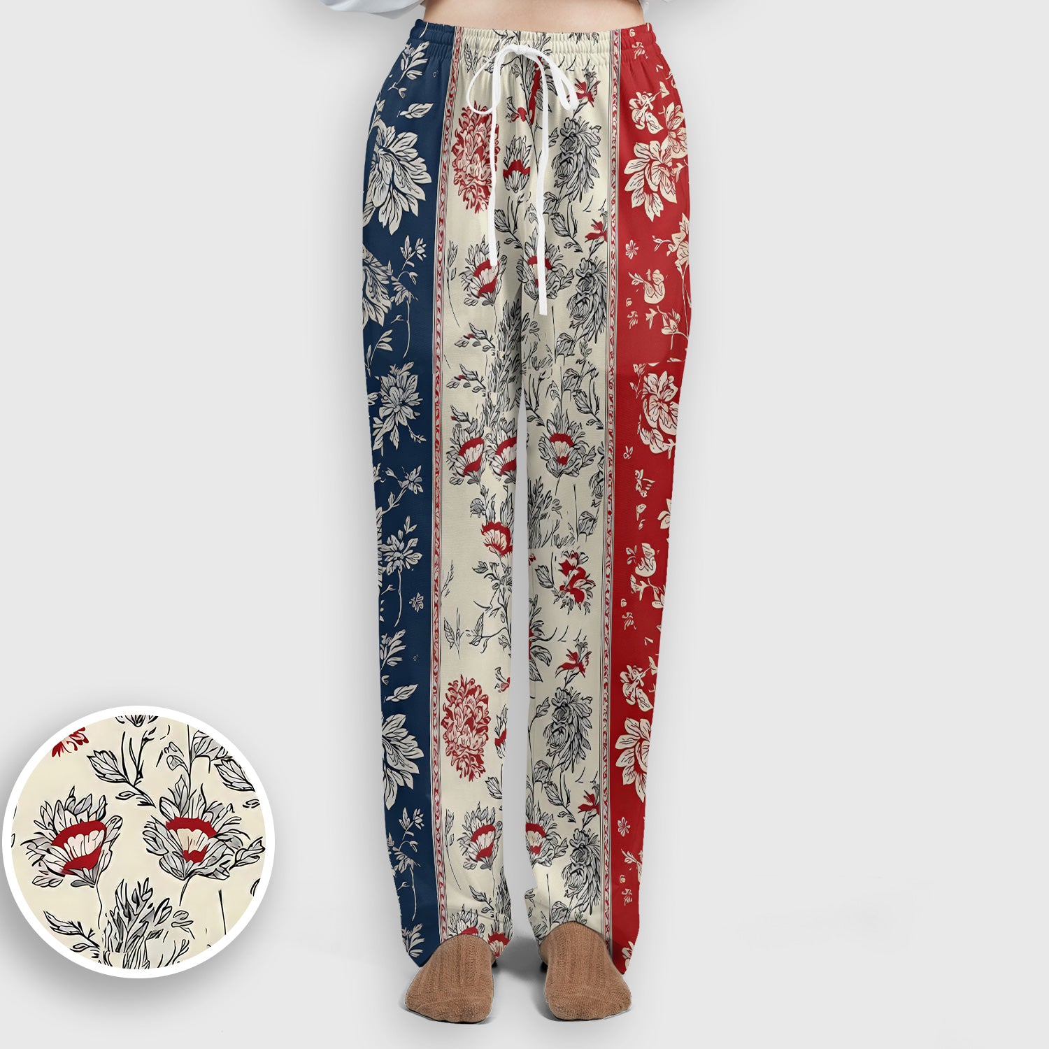 Patriotic Nurse Flag Patchwork Pattern Scrub Set, Scrub Pants and V Neck Top