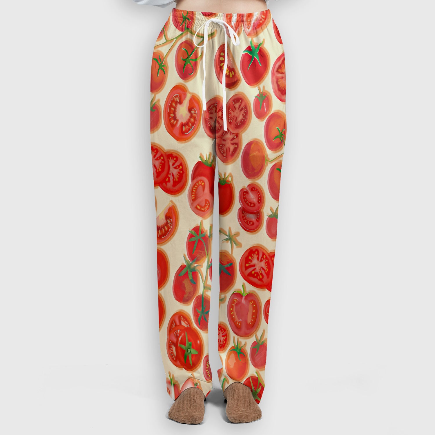 Fresh Tomato Slices Cherry Tomato Pattern Scrubs Sets, Women's Scrub Sets