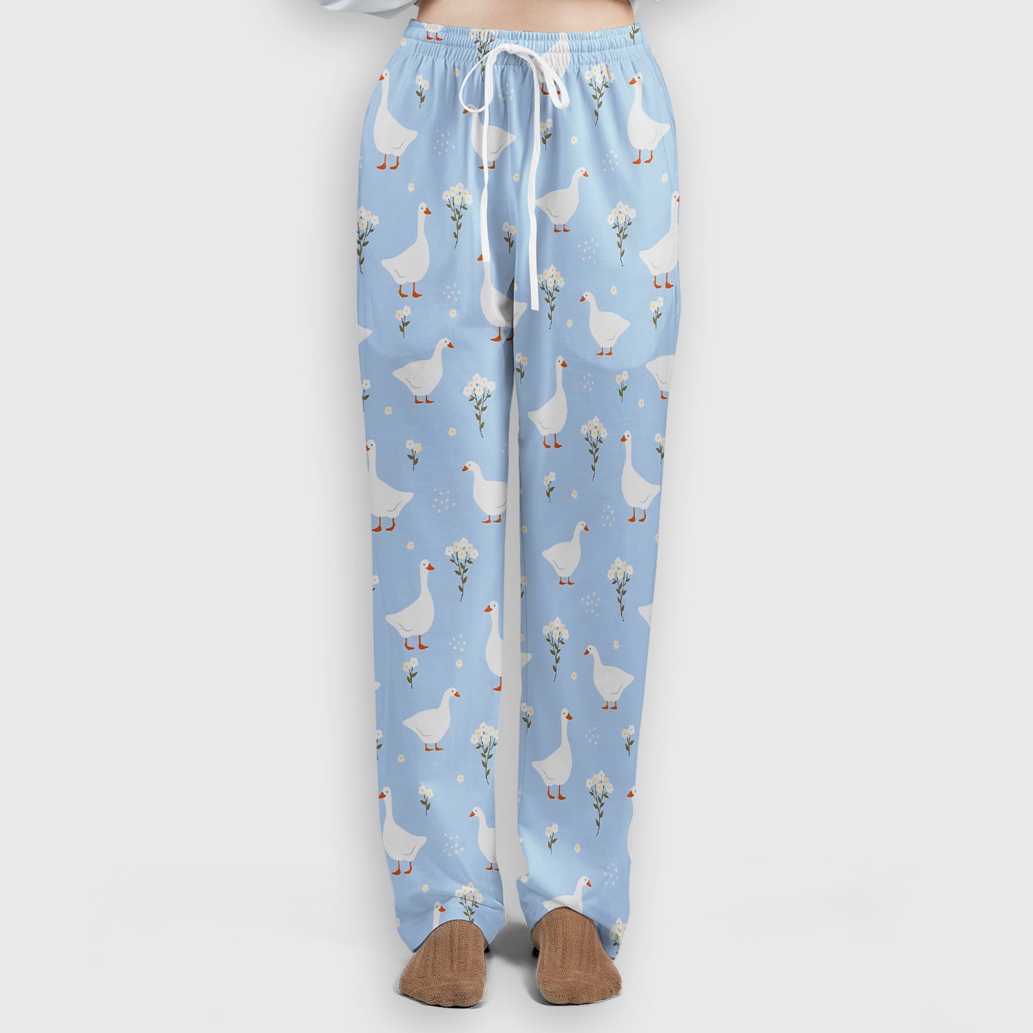Blue Goose Floral Pattern Scrub Set, Scrub Pants and V Neck Top