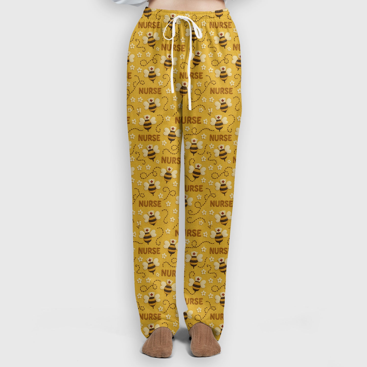 Honey Bee Nurse Scrub Set – Cute Bumblebee Medical Pattern – Cheerful Uniform for Nurses, Vets and Healthcare Workers