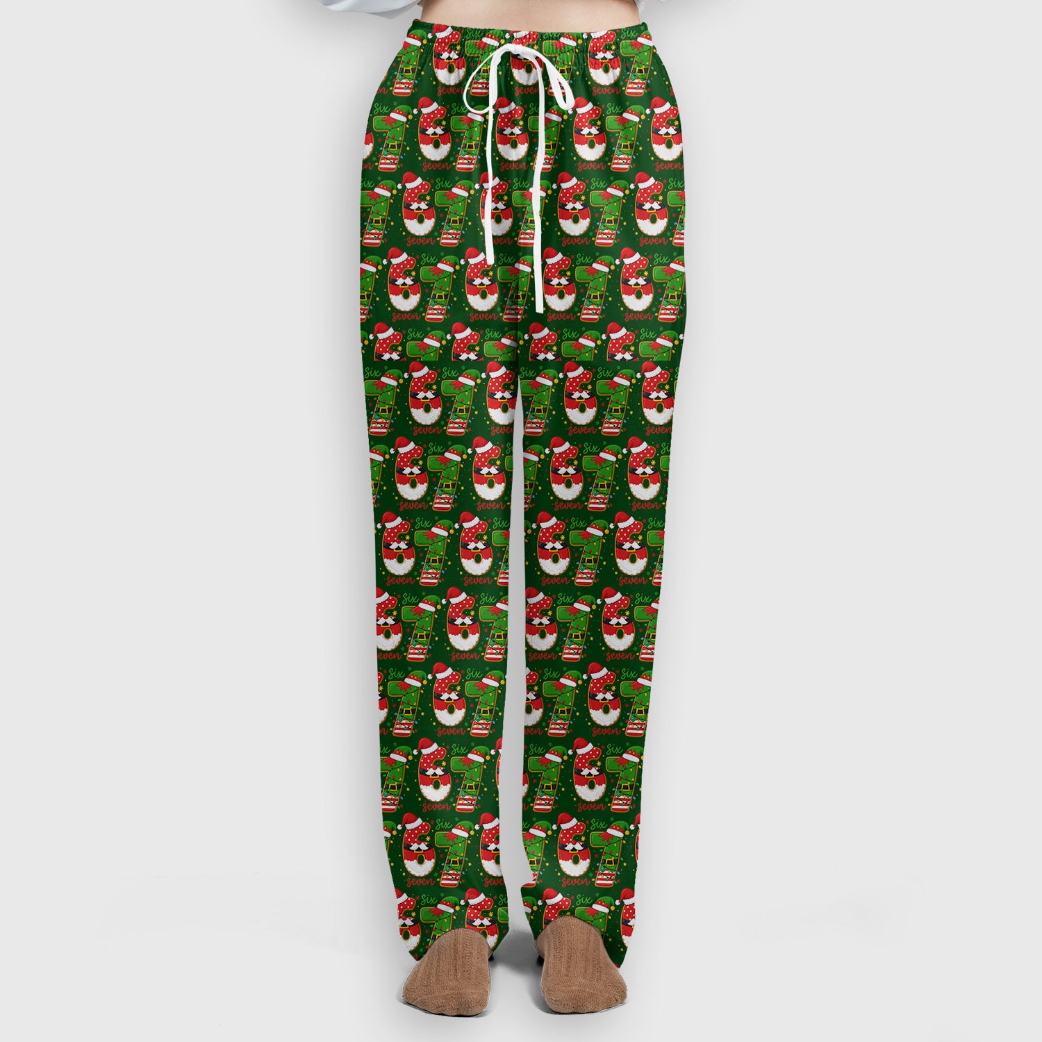 Christmas 67 Pattern Scrub Top, Festive Holiday Medical Uniform Shirt For Nursing