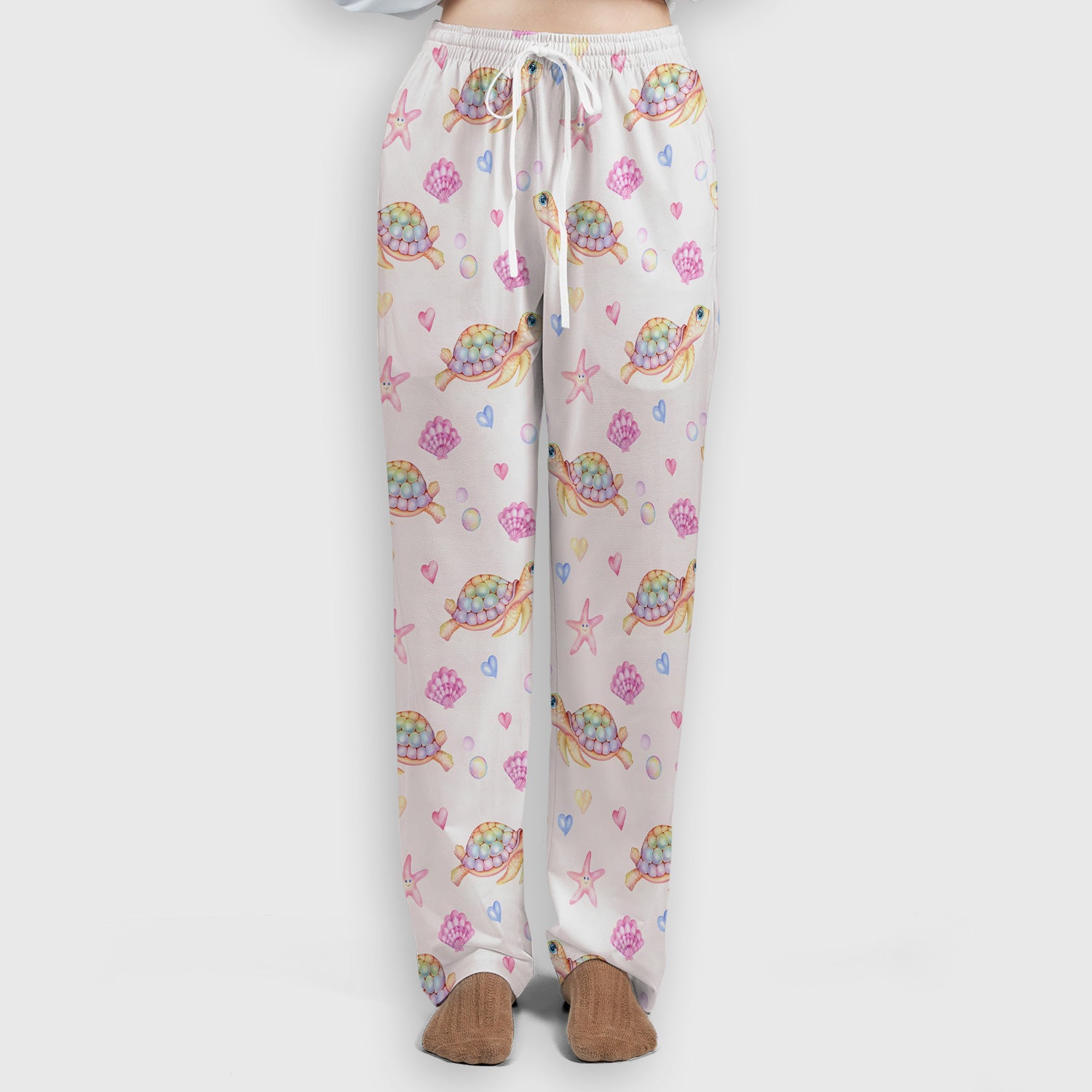 Sea Turtle Ocean Print Scrub Set, Scrub Pants and V Neck Top