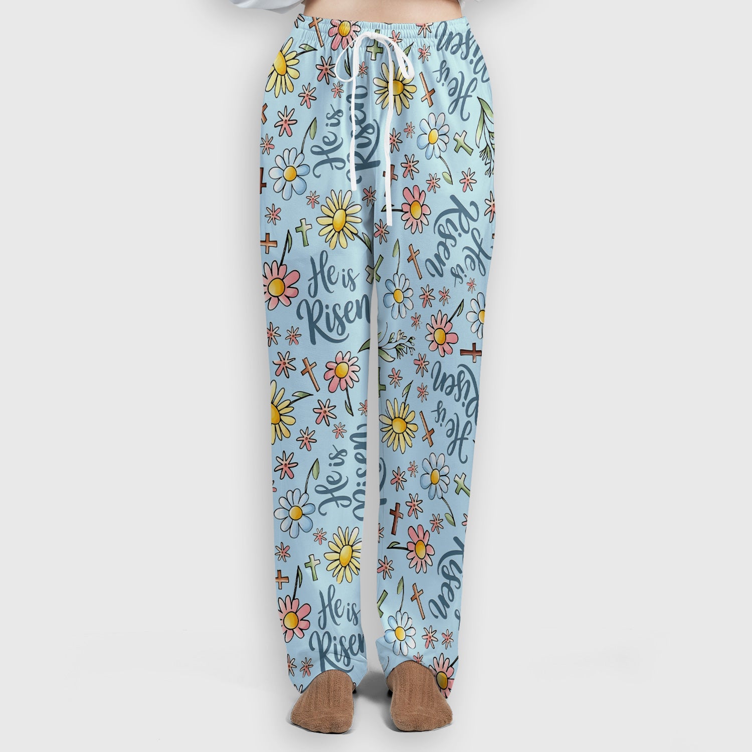 He Is Risen Cross Flower Pattern Scrub Set, Nurse Uniform Scrubs Set