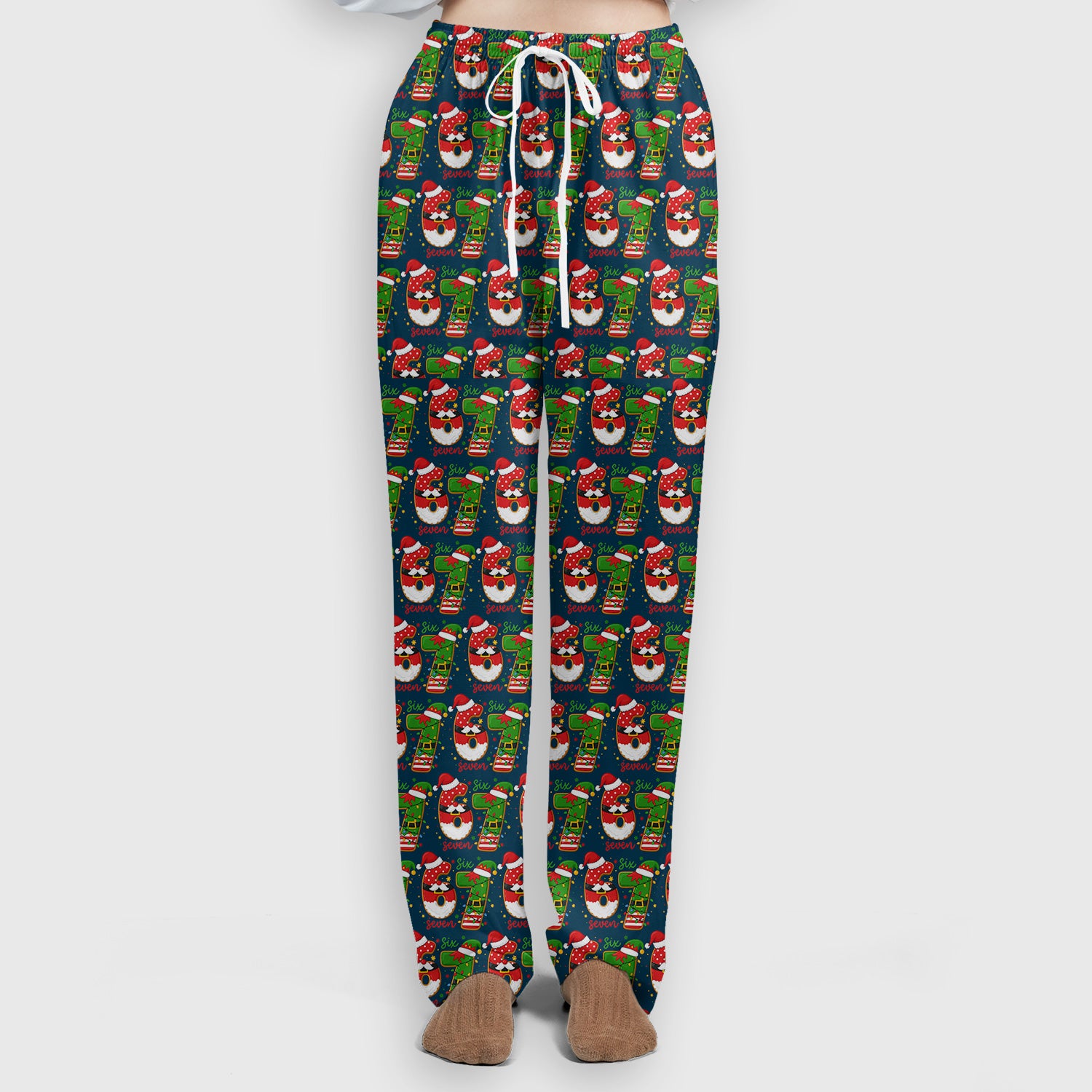 Christmas 67 Pattern Scrub Top, Festive Holiday Medical Uniform Shirt For Nursing
