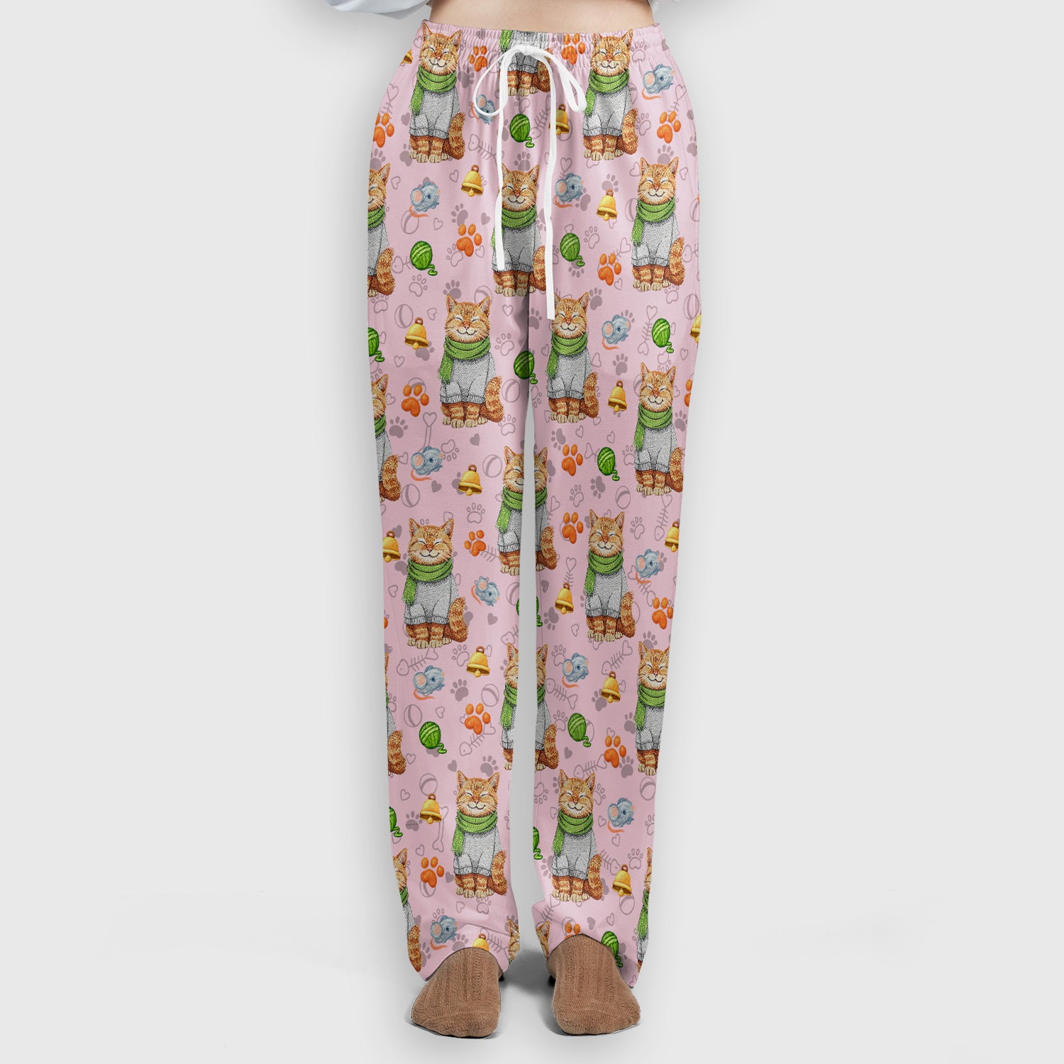 Adorable Cat Lover Nurse Scrub Set, Cute Cat Medical Pattern Shirt, Breathable Fabrics Nursing Uniform