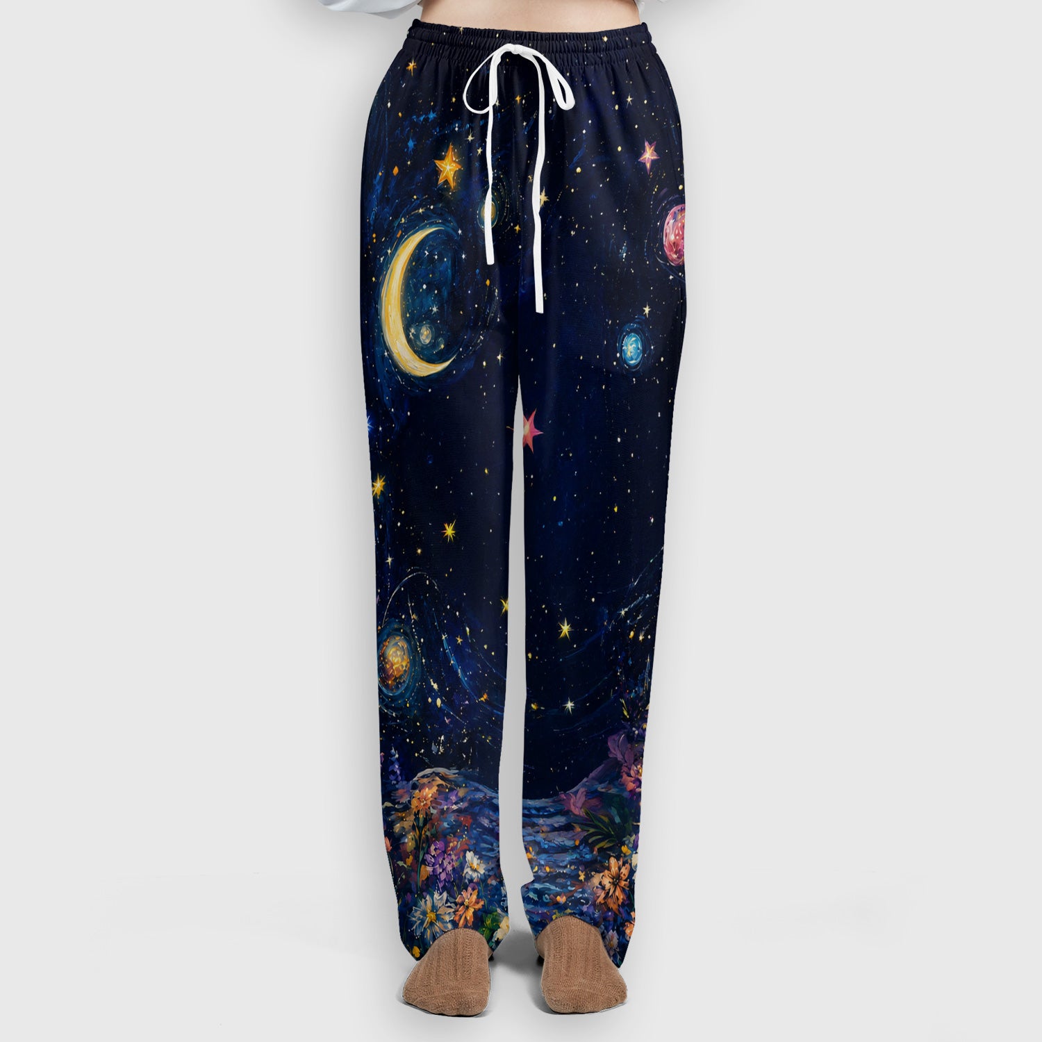 Cute Puppy Wizard Nurse Pattern Scrub Set, Scrub Pants and V Neck Top