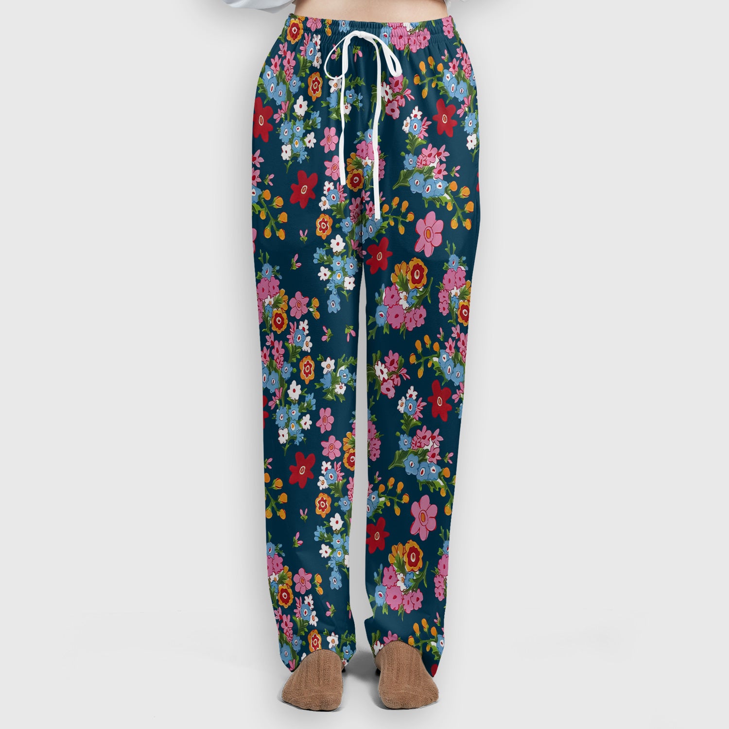 Charming Vintage Floral Bouquet Pattern Scrub Set, Nurse Uniform Scrubs Set