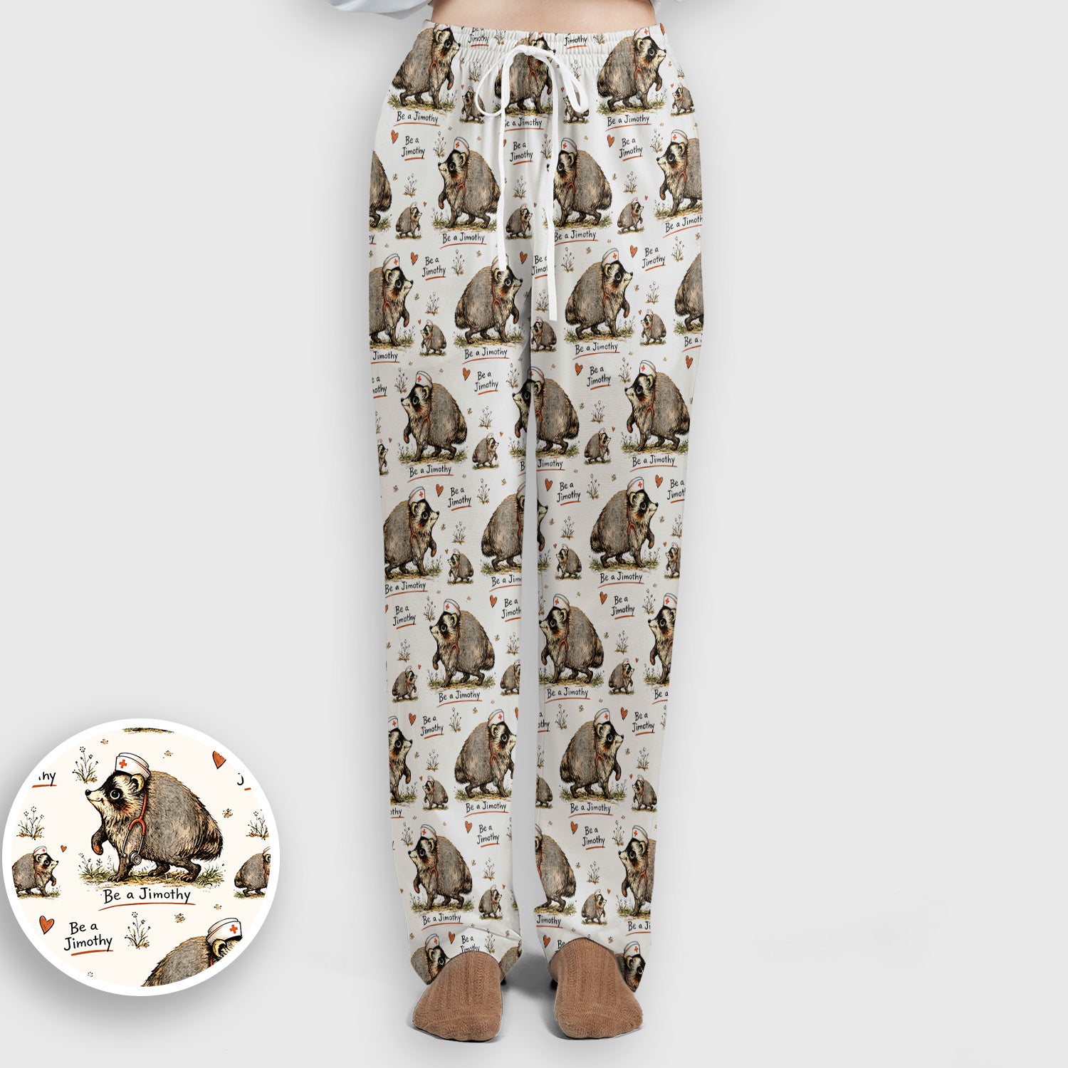 Funny Be A Jimothy Opossum Nurse Scrub Set, Scrub Pants and V Neck Top
