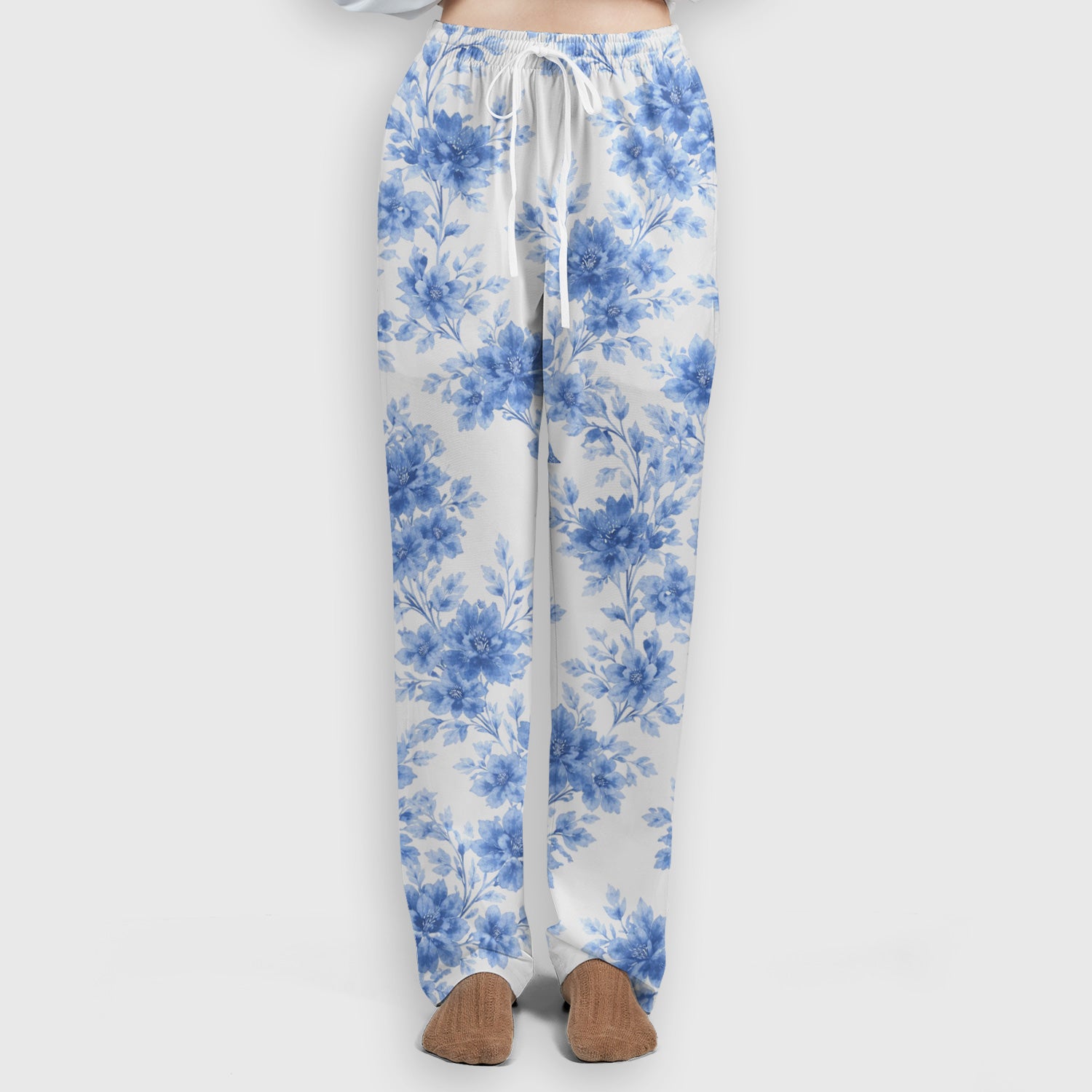 Personalized Pet Photo Floral Scrub Set, Scrub Pants and V Neck Top