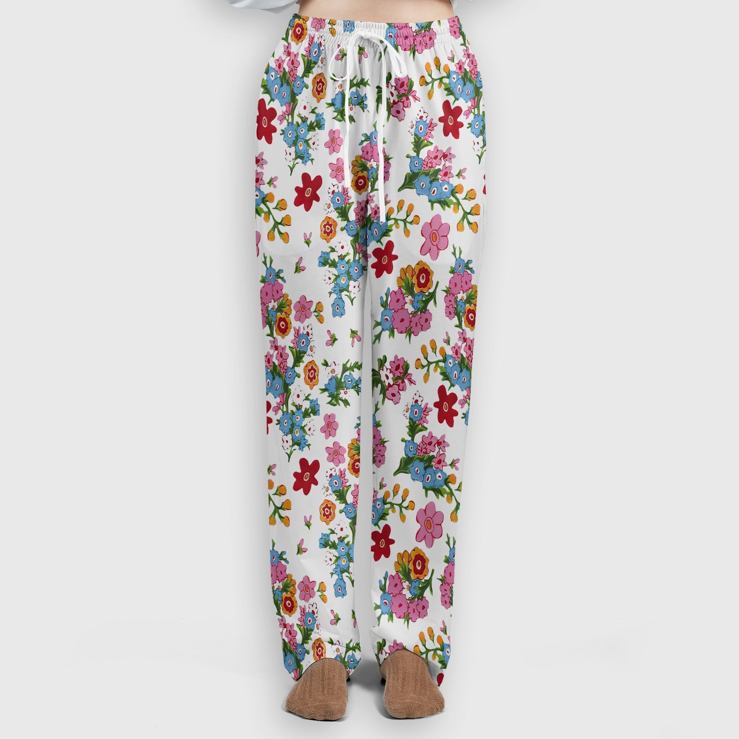 Charming Vintage Floral Bouquet Pattern Scrub Set, Nurse Uniform Scrubs Set