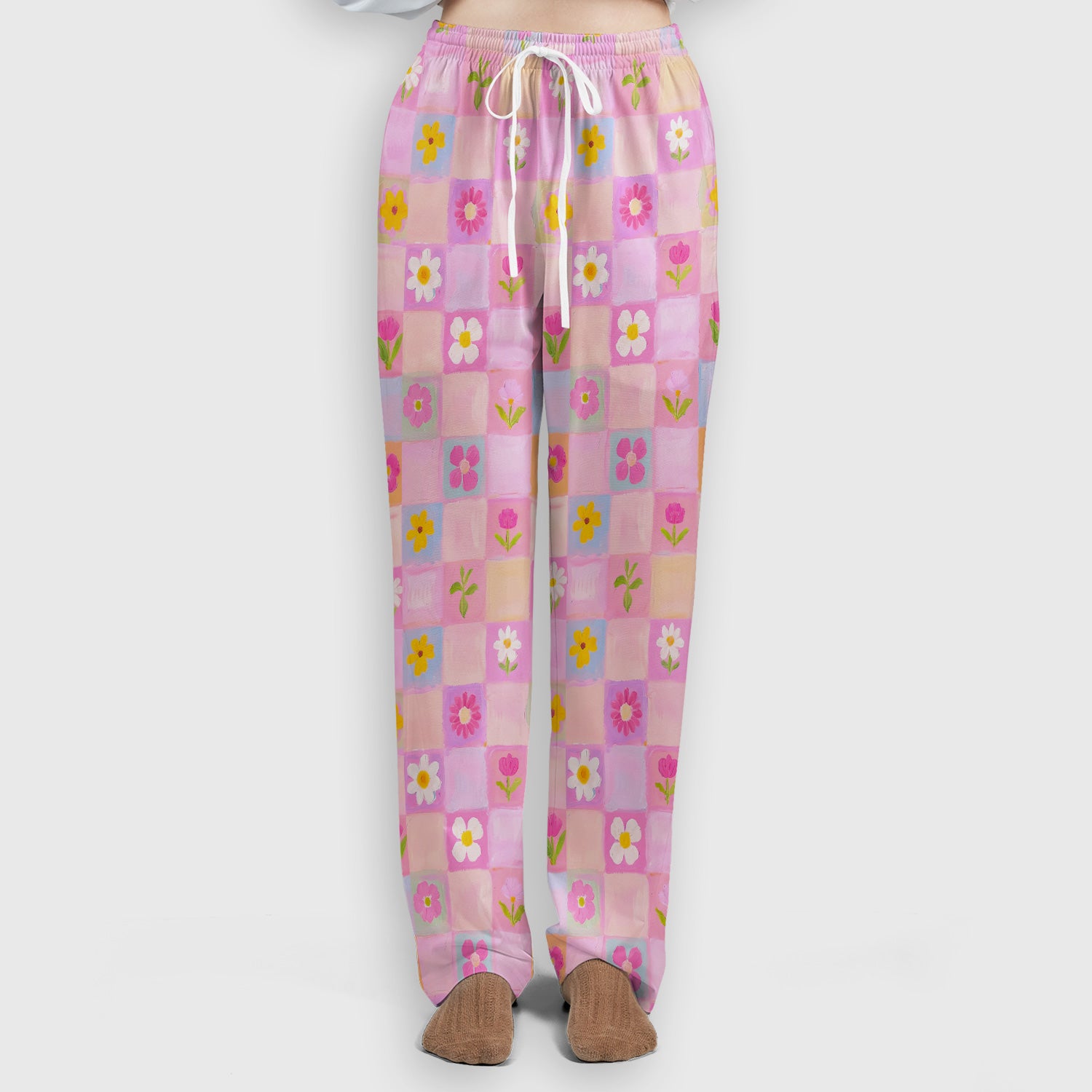 Colorful Mixed Flowers Pattern Scrubs Sets, Breathable Med Uniform