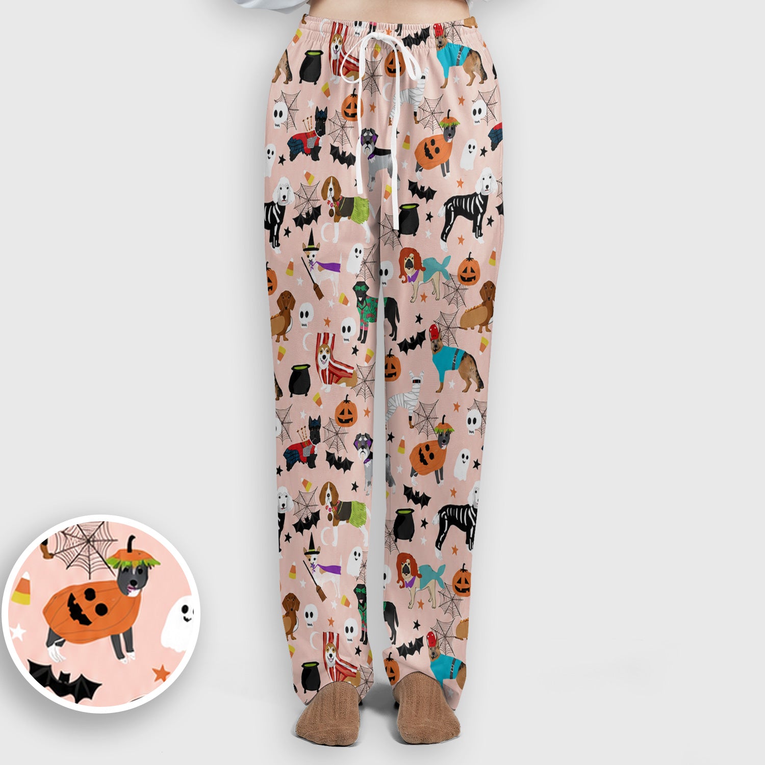 Halloween Costume Dogs Scrub Set, Scrub Pants and V Neck Top
