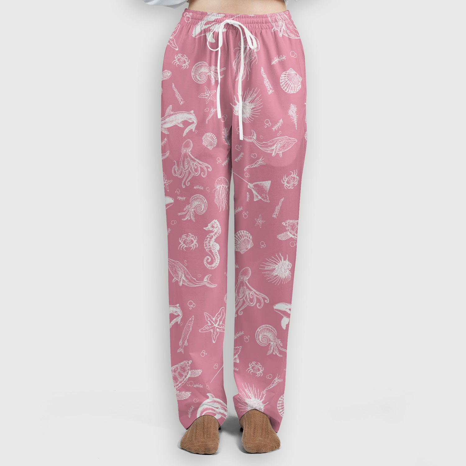 Marine Sea Life Pattern Scrub Set, Women's Scrub Sets