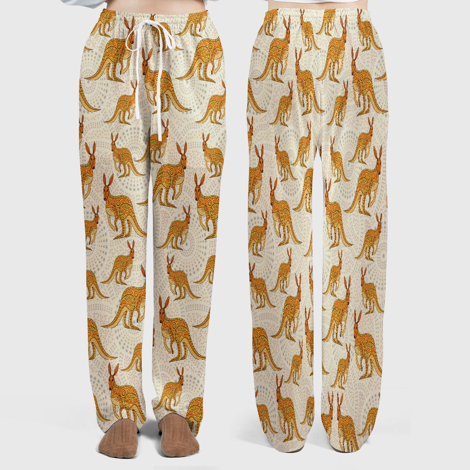 Australian Kangaroo Dot Art Inspired Nursing Scrub Set - Women Uniform