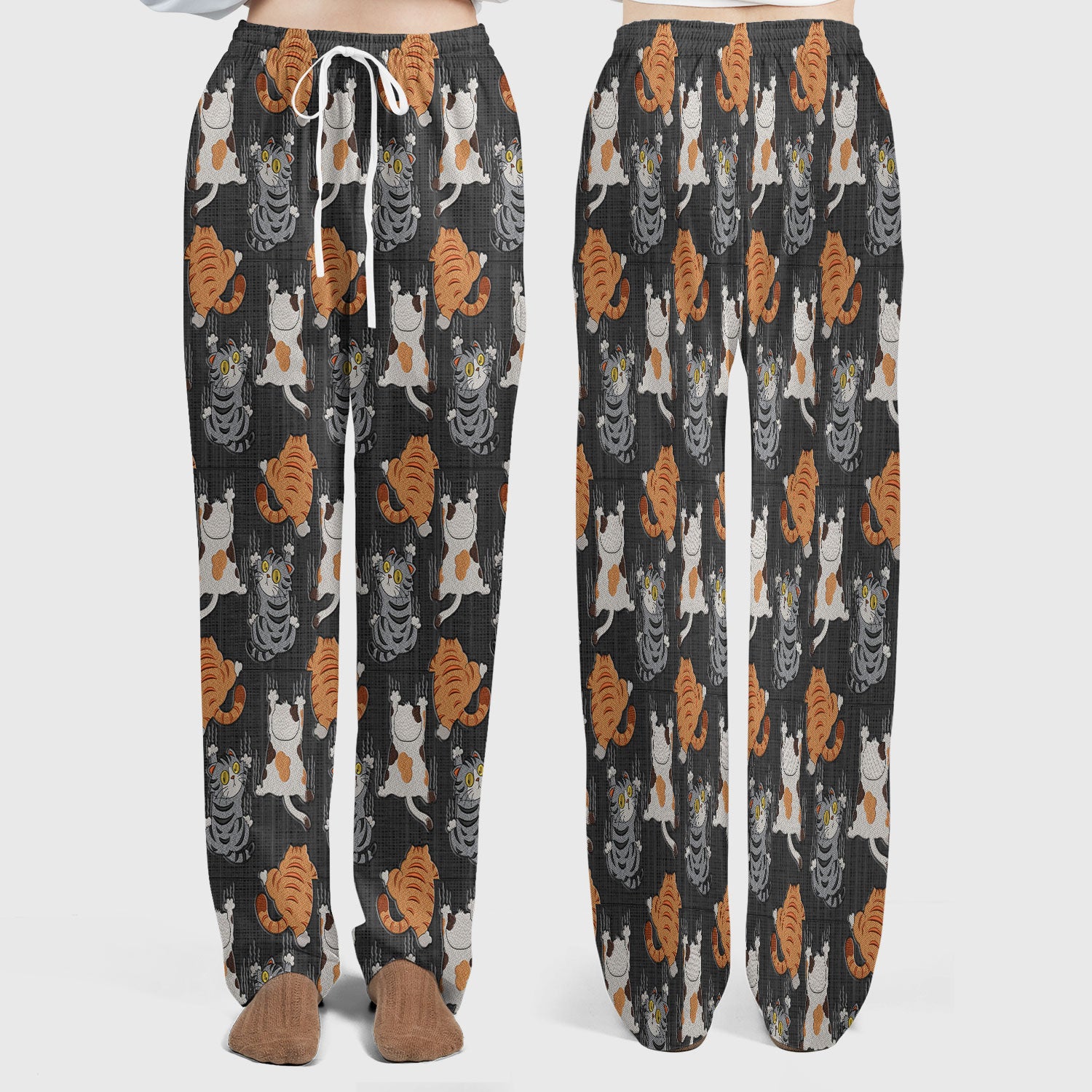Cute Cat Pattern Nurse Scrub Set, Cats Medical Pattern Shirt, Breathable Fabrics Nursing Uniform