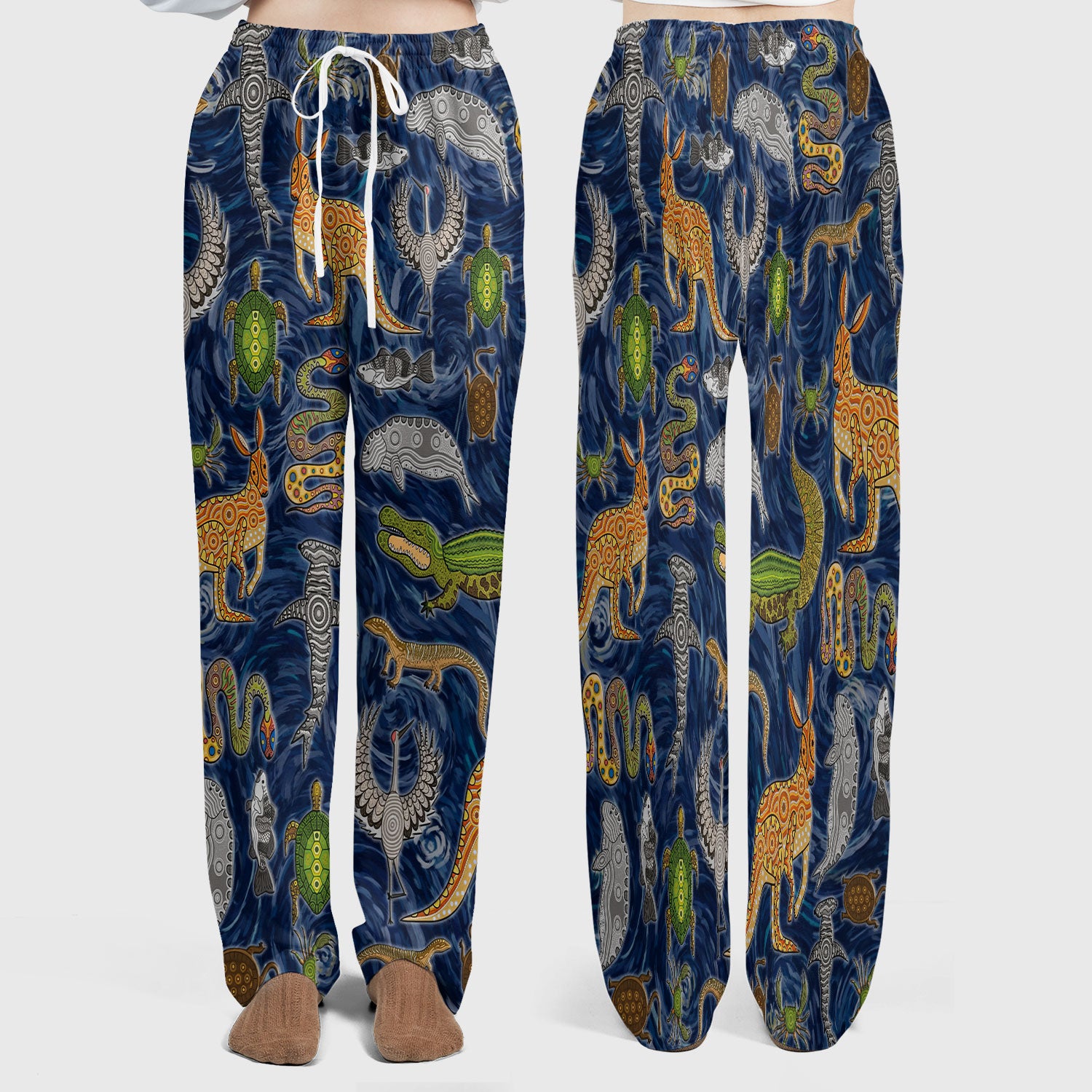 Crocodile Turtle Snake Animal Pattern Scrub Set, Women’s Scrub Sets V Neck Top