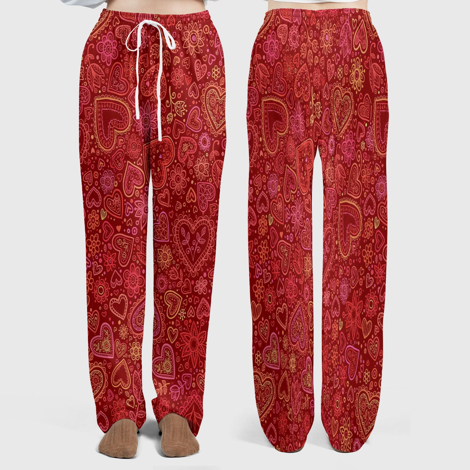 Valentine Heart Nurse Scrub Set, Cute Nursing Pattern Shirt, Breathable Fabrics Nursing Uniform