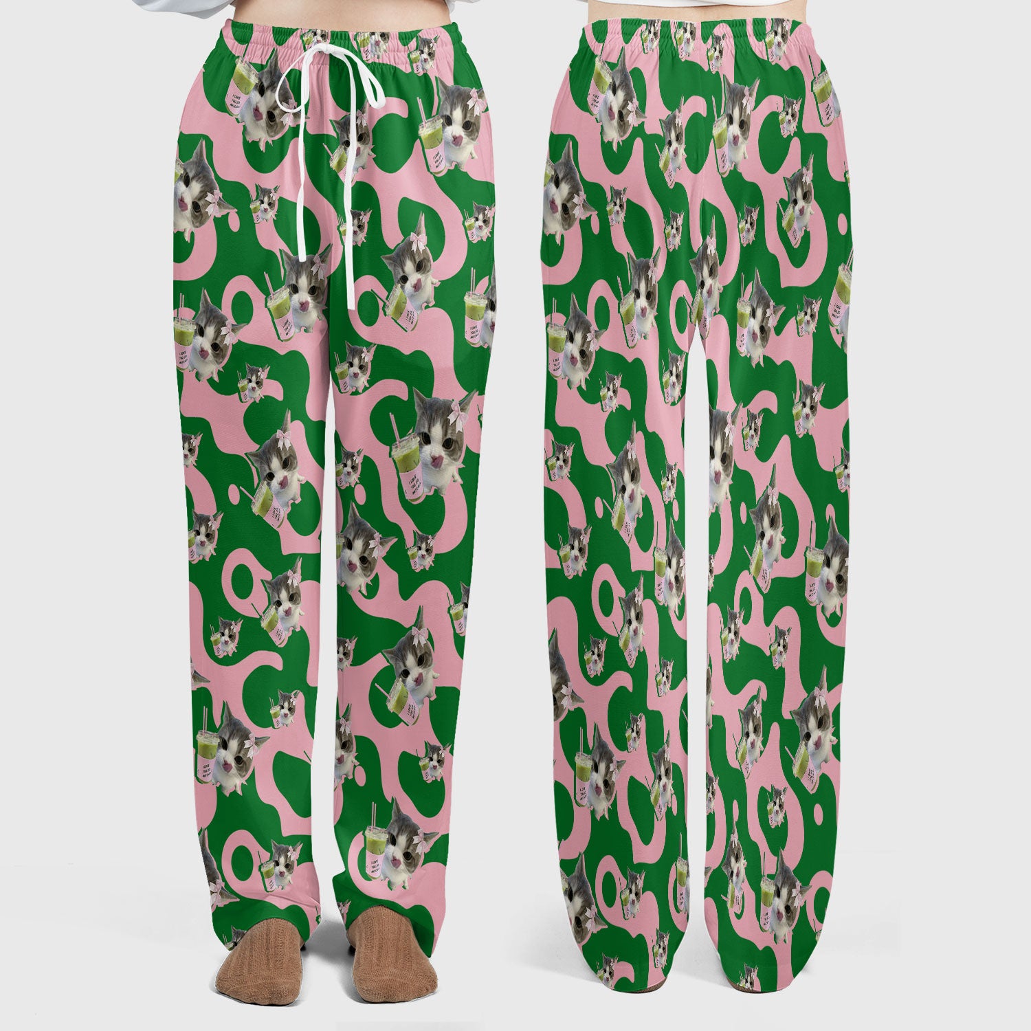 Cute Cat Matcha Nurse Scrub Set, Funny Cat I Love Matcha Medical Shirt,  Breathable Fabrics Nursing Uniform