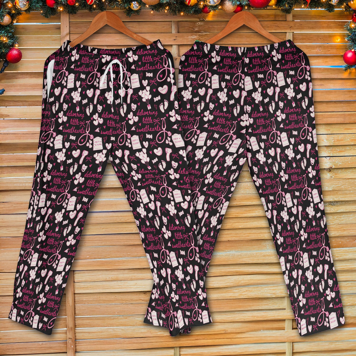 Valentine Labor And Delivery Scrub Set, XOXO Pattern Scrub Shirt, Breathable Fabrics Nursing Uniform For Women