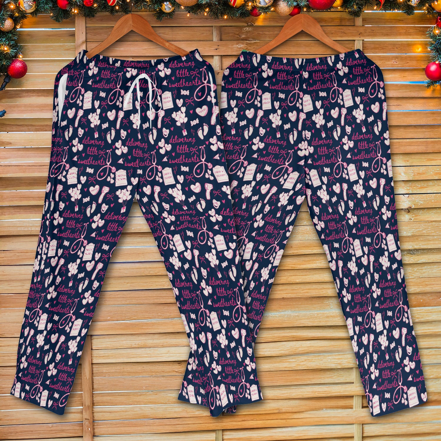 Valentine Labor And Delivery Scrub Set, XOXO Pattern Scrub Shirt, Breathable Fabrics Nursing Uniform For Women