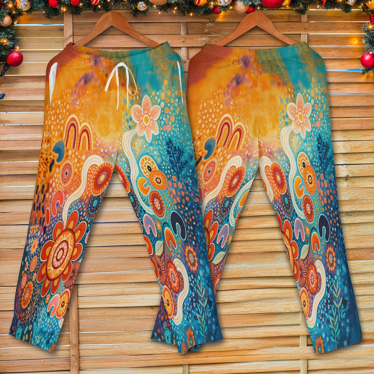 Australian Dot Art Inspired Scrub Set, Artistic Boho Pattern Nurse Shirt, Comfortable Scrubs For Nursing