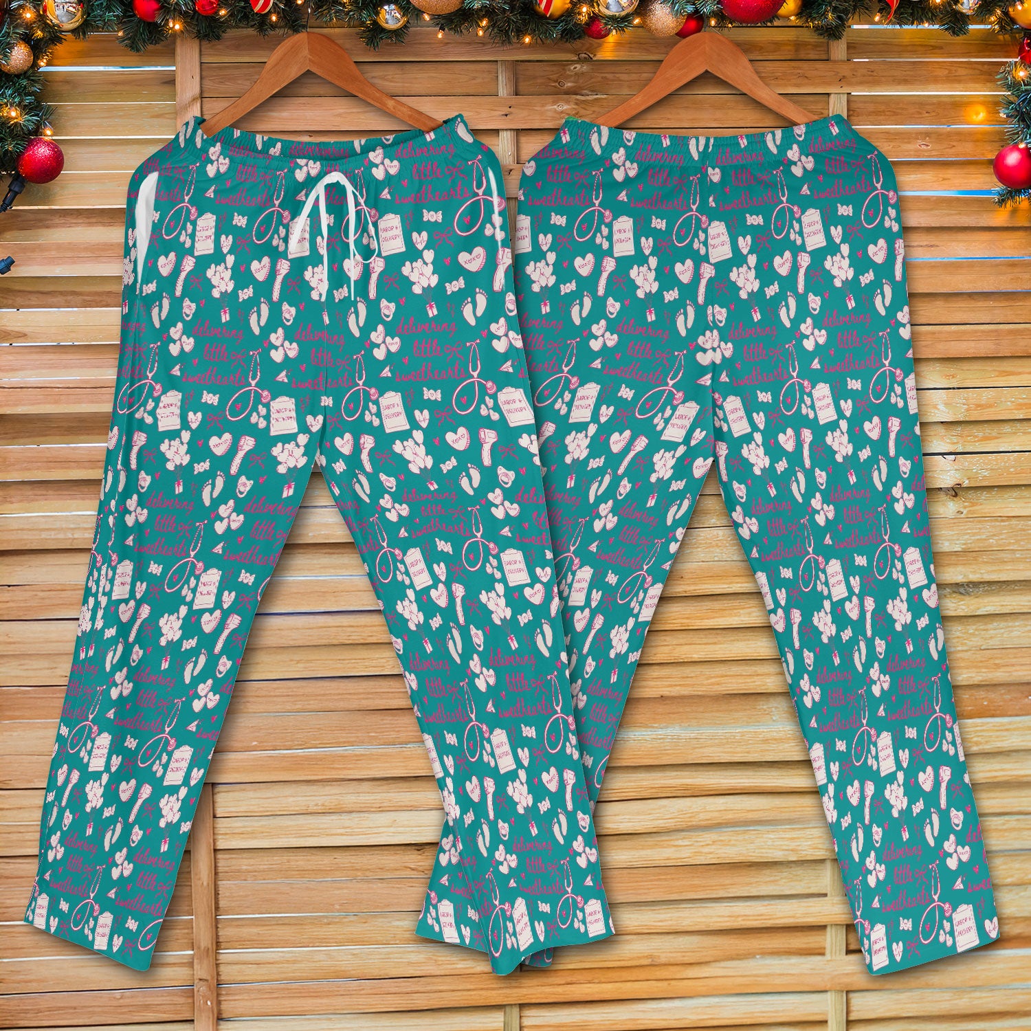 Valentine Labor And Delivery Scrub Set, XOXO Pattern Scrub Shirt, Breathable Fabrics Nursing Uniform For Women