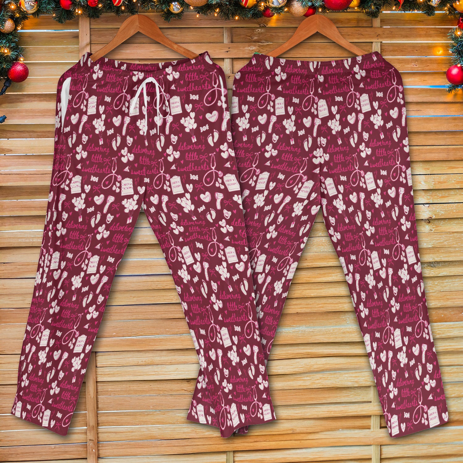 Valentine Labor And Delivery Scrub Set, XOXO Pattern Scrub Shirt, Breathable Fabrics Nursing Uniform For Women