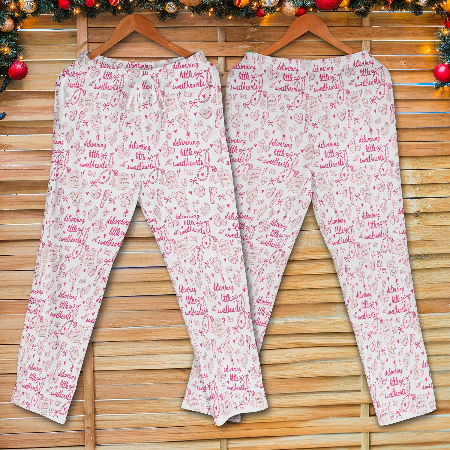 Valentine Labor And Delivery Scrub Set, XOXO Pattern Scrub Shirt, Breathable Fabrics Nursing Uniform For Women