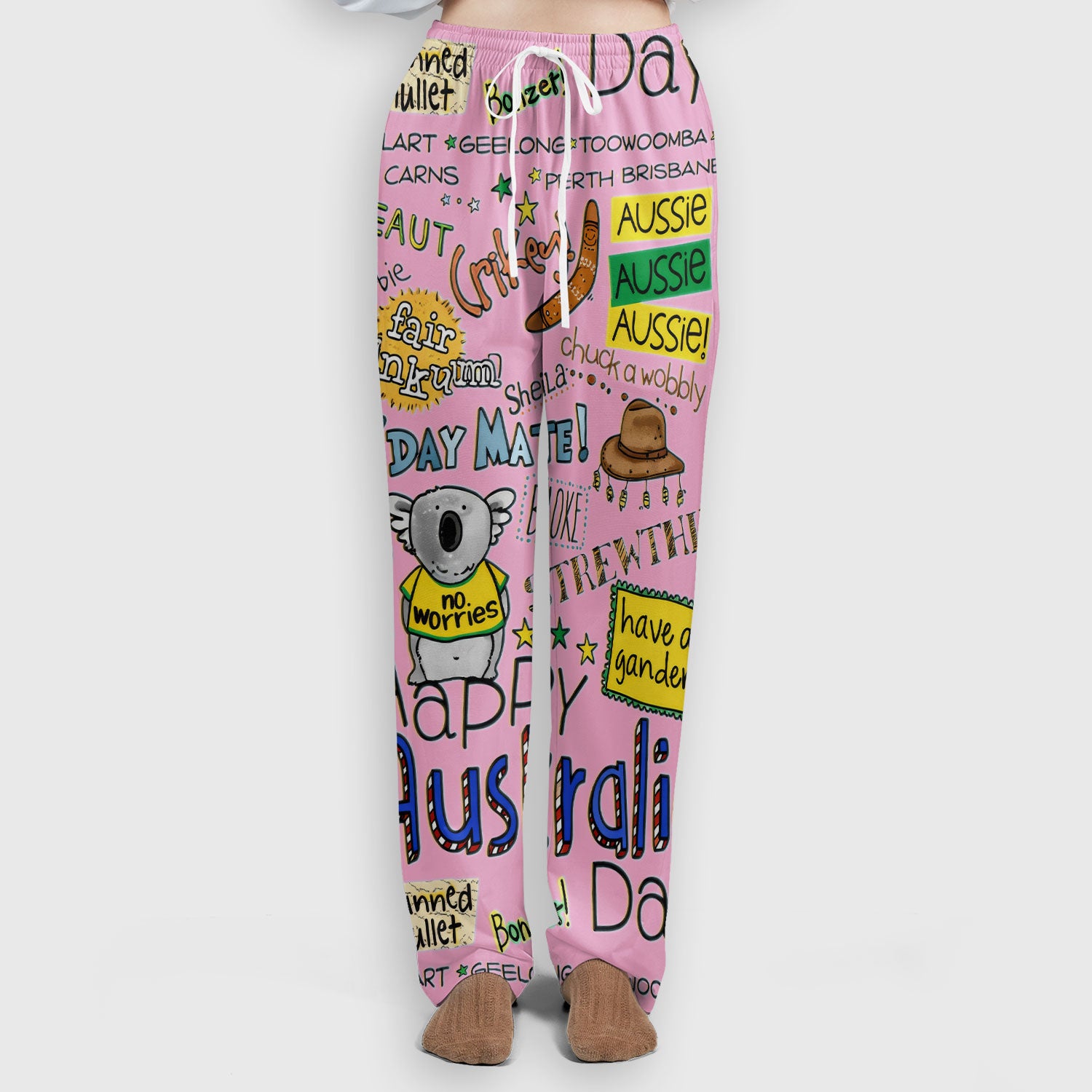 Cute Cartoon Koala Australia Pattern Medical Scrub Set, Breathable Med Uniform