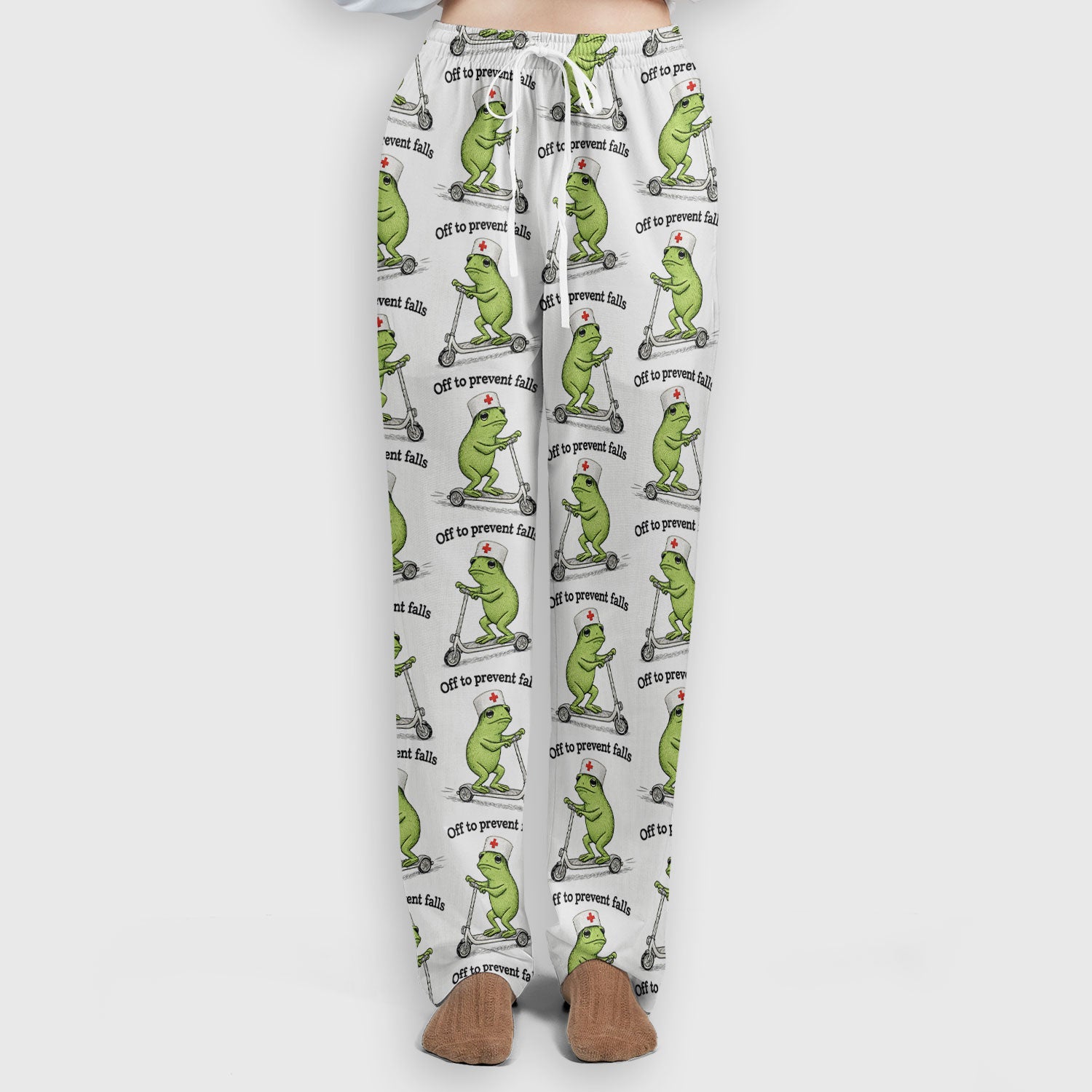 Funny Nurse Scrub Set, Off To Prevent Falls Nursing Shirt, Breathable Fabrics Nursing Uniform