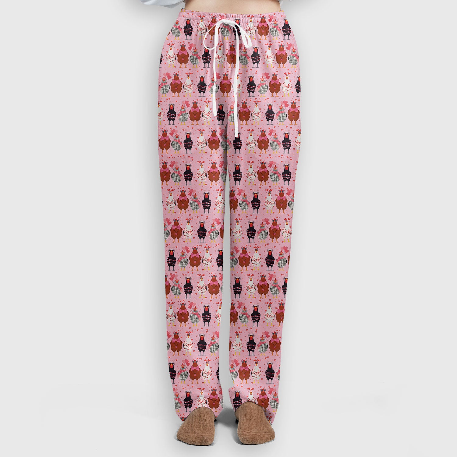Funny Chicken Valentine Scrub Set, Chicken Pattern Scrub Shirt For Nursing, Valentine Gift For Nurse