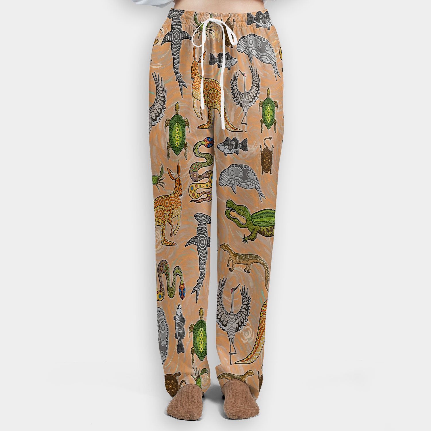 Crocodile Turtle Snake Animal Pattern Scrub Set, Women’s Scrub Sets V Neck Top