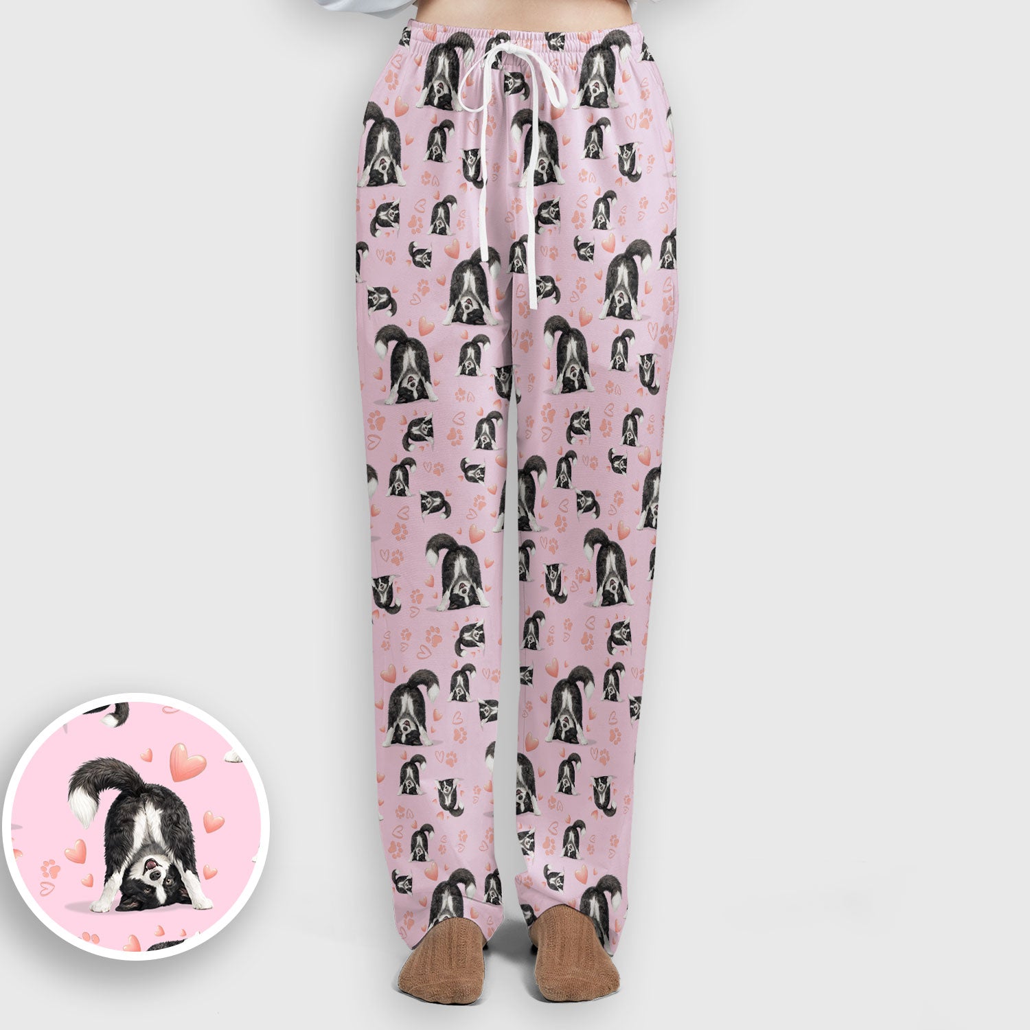 Cute Puppy Heart Medical Pattern Scrub Uniform, Women's Scrub Sets