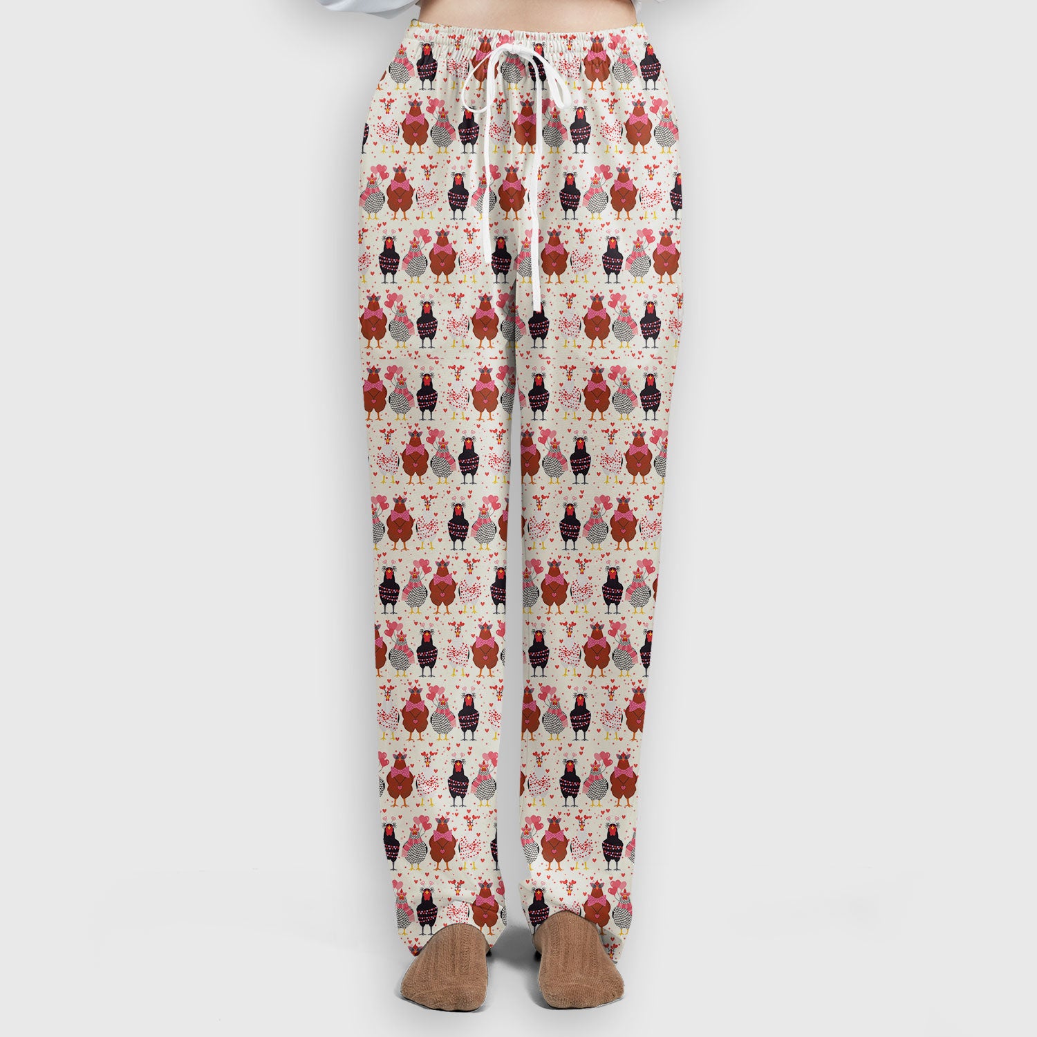 Funny Chicken Valentine Scrub Set, Chicken Pattern Scrub Shirt For Nursing, Valentine Gift For Nurse